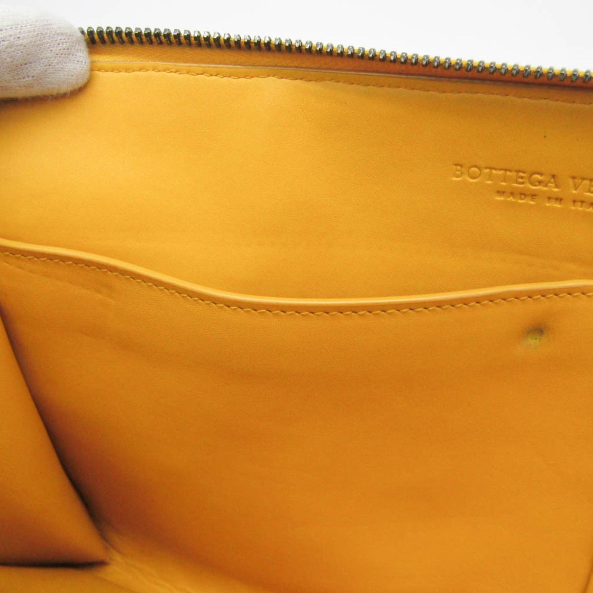 Bottega Veneta Bottega Veneta Intrecciato Women,Men Leather Clutch Bag,Pouch Yellow Size ONE SIZE - 15 Thumbnail