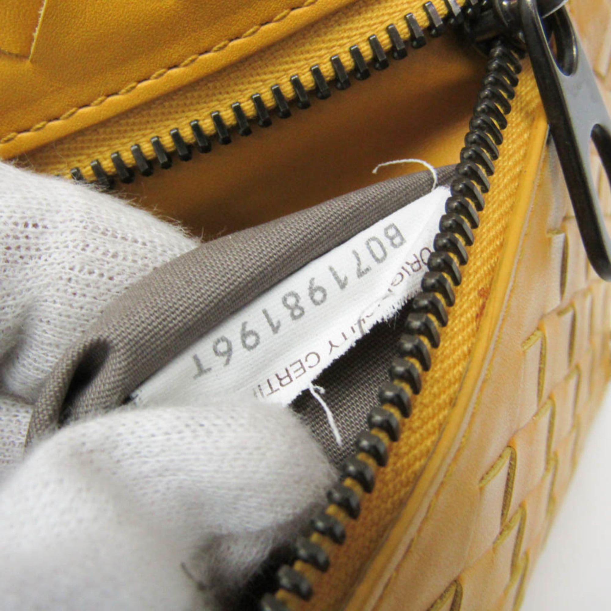 Bottega Veneta Bottega Veneta Intrecciato Women,Men Leather Clutch Bag,Pouch Yellow Size ONE SIZE - 20 Thumbnail