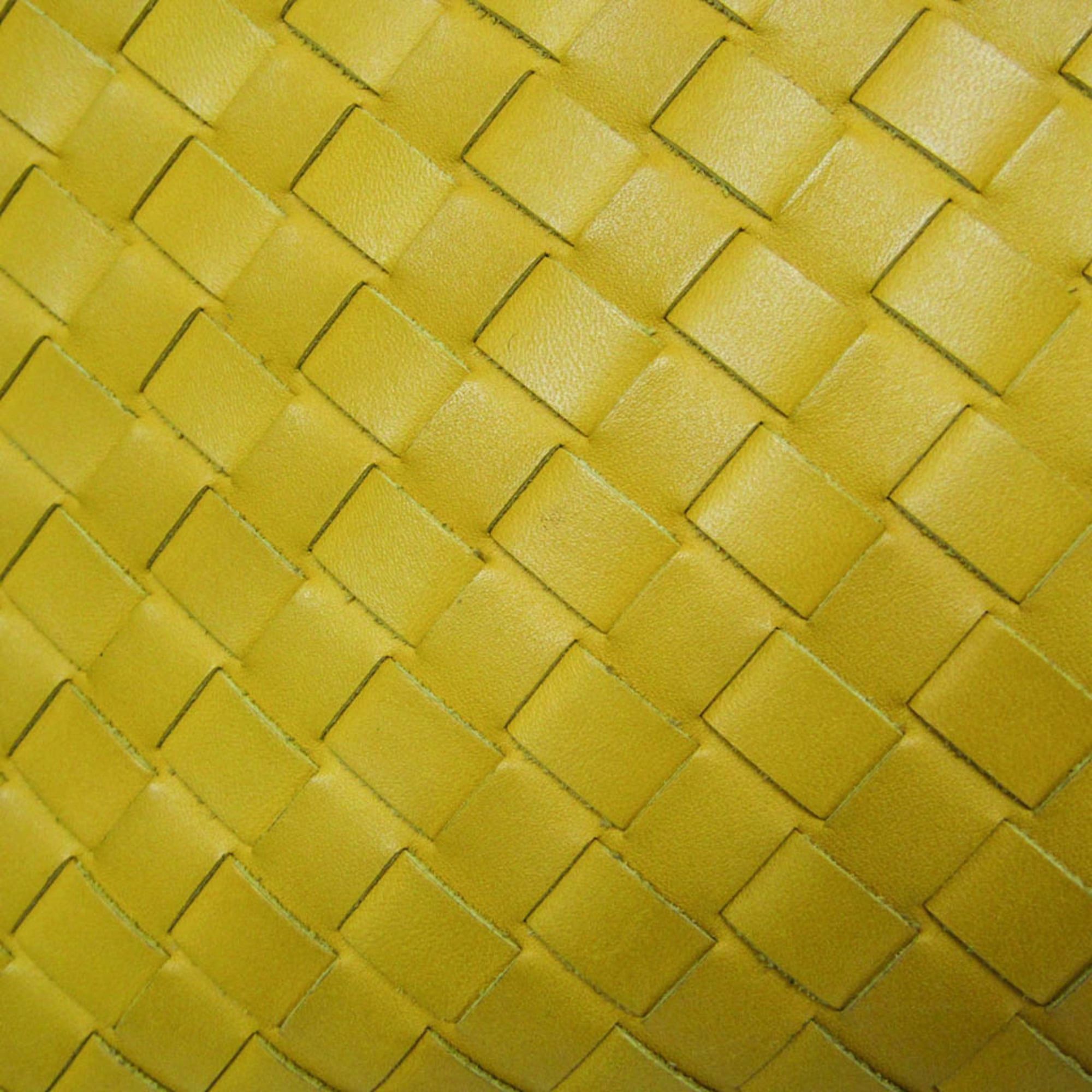 Bottega Veneta Bottega Veneta Intrecciato Women,Men Leather Clutch Bag,Pouch Yellow Size ONE SIZE - 11 Thumbnail