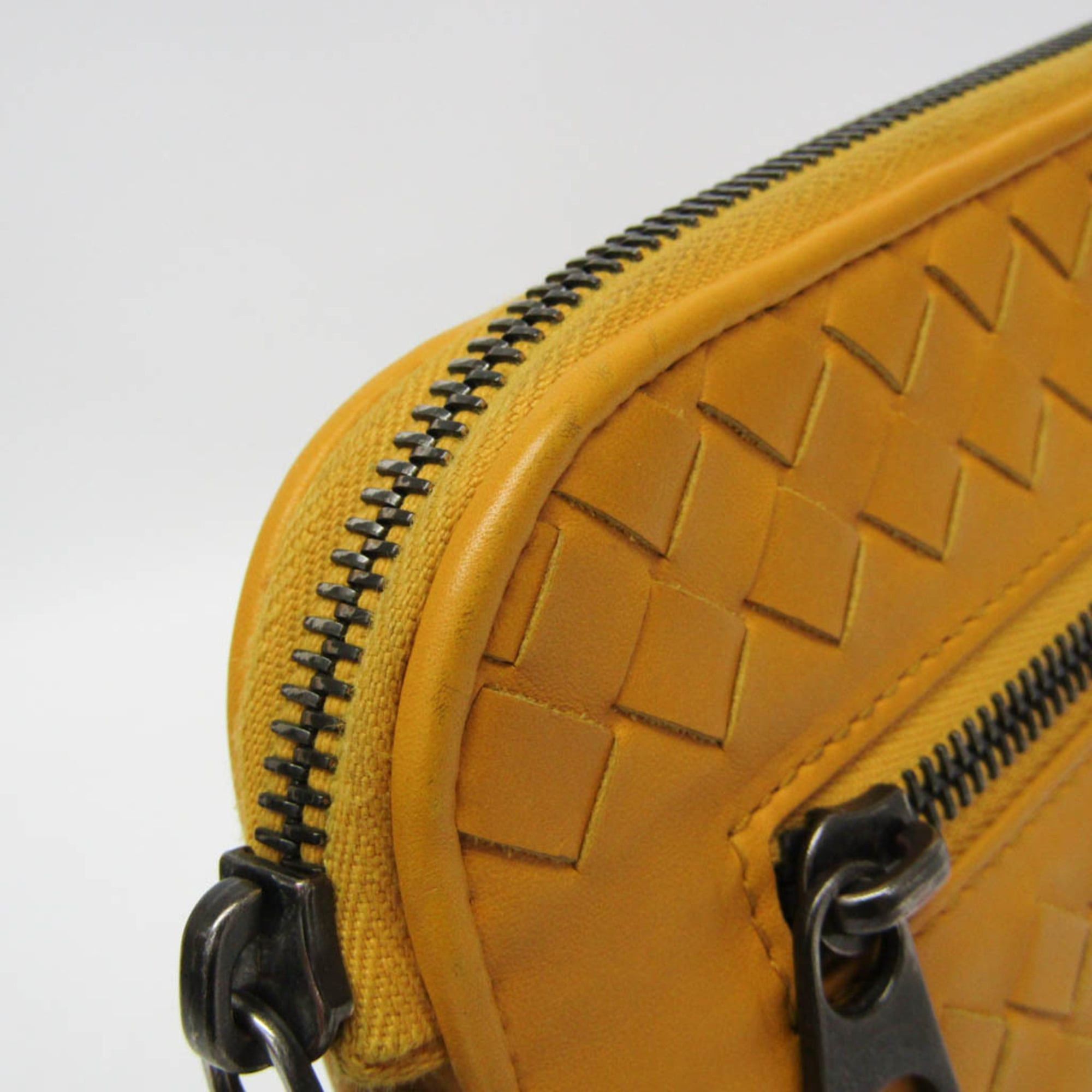 Bottega Veneta Bottega Veneta Intrecciato Women,Men Leather Clutch Bag,Pouch Yellow Size ONE SIZE - 7 Thumbnail