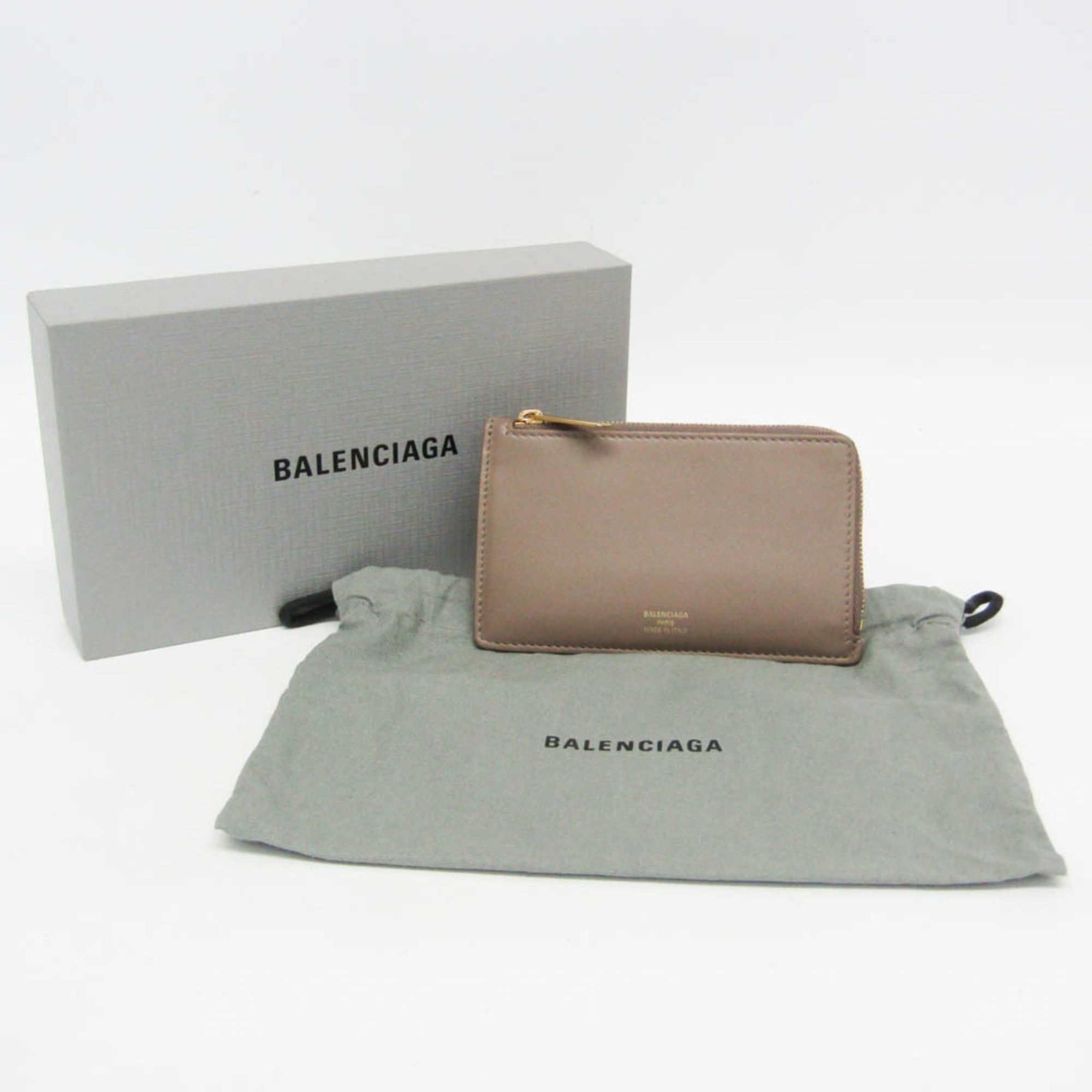 Balenciaga Balenciaga Envelope Coin Card Holder 736734 Women,Men Leather Coin Purse/coin Case Beige Size ONE SIZE - 2 Thumbnail