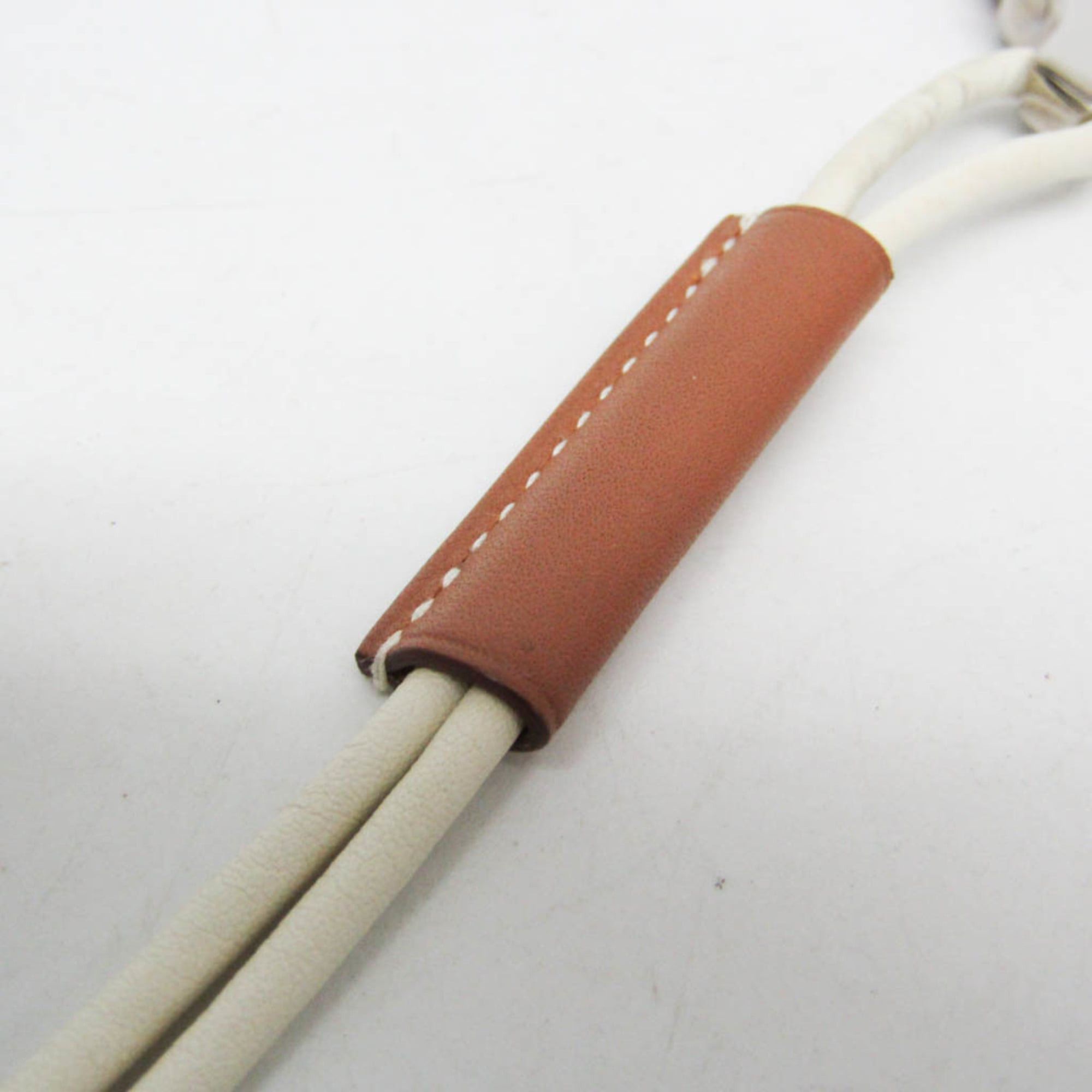 Hermes Hermes Loop Grand Kyoto Tresse Metal,Swift Leather Men,Women Fashion Pendant Necklace (Brown,White) Size ONE SIZE - 10 Thumbnail
