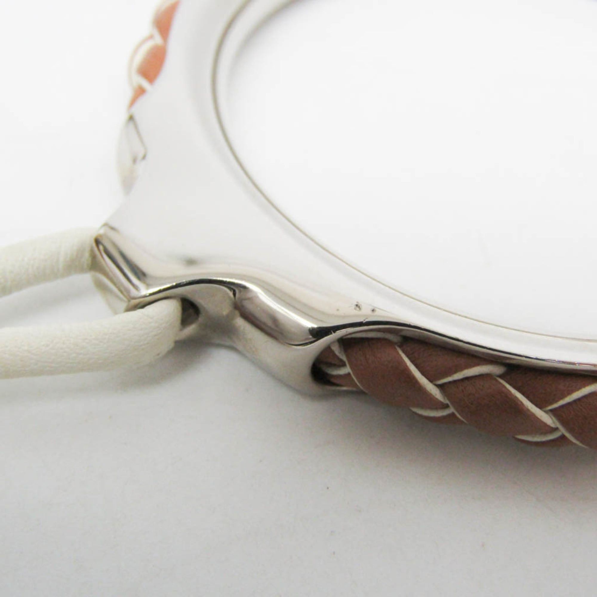 Hermes Hermes Loop Grand Kyoto Tresse Metal,Swift Leather Men,Women Fashion Pendant Necklace (Brown,White) Size ONE SIZE - 5 Thumbnail