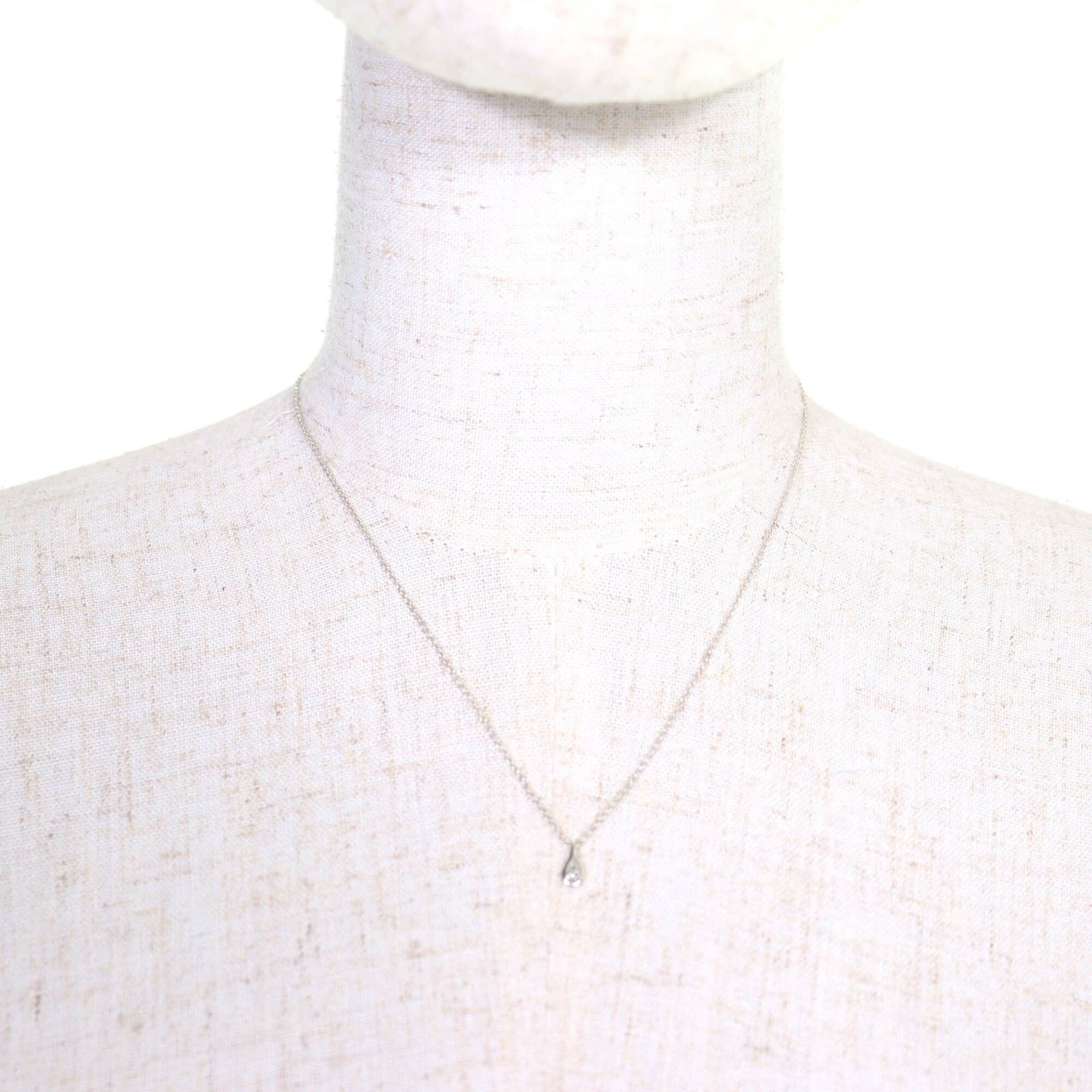 Tiffany & Co. TIFFANY&Co. Tiffany & Co. Elsa Peretti By the Yard Pear-Shaped Diamond AG925 Necklace, Silver, Made in Spain, Weight 1.5g, Women's, Very Popular, Highly Recommended ◎ Size ONE SIZE - 2 Thumbnail