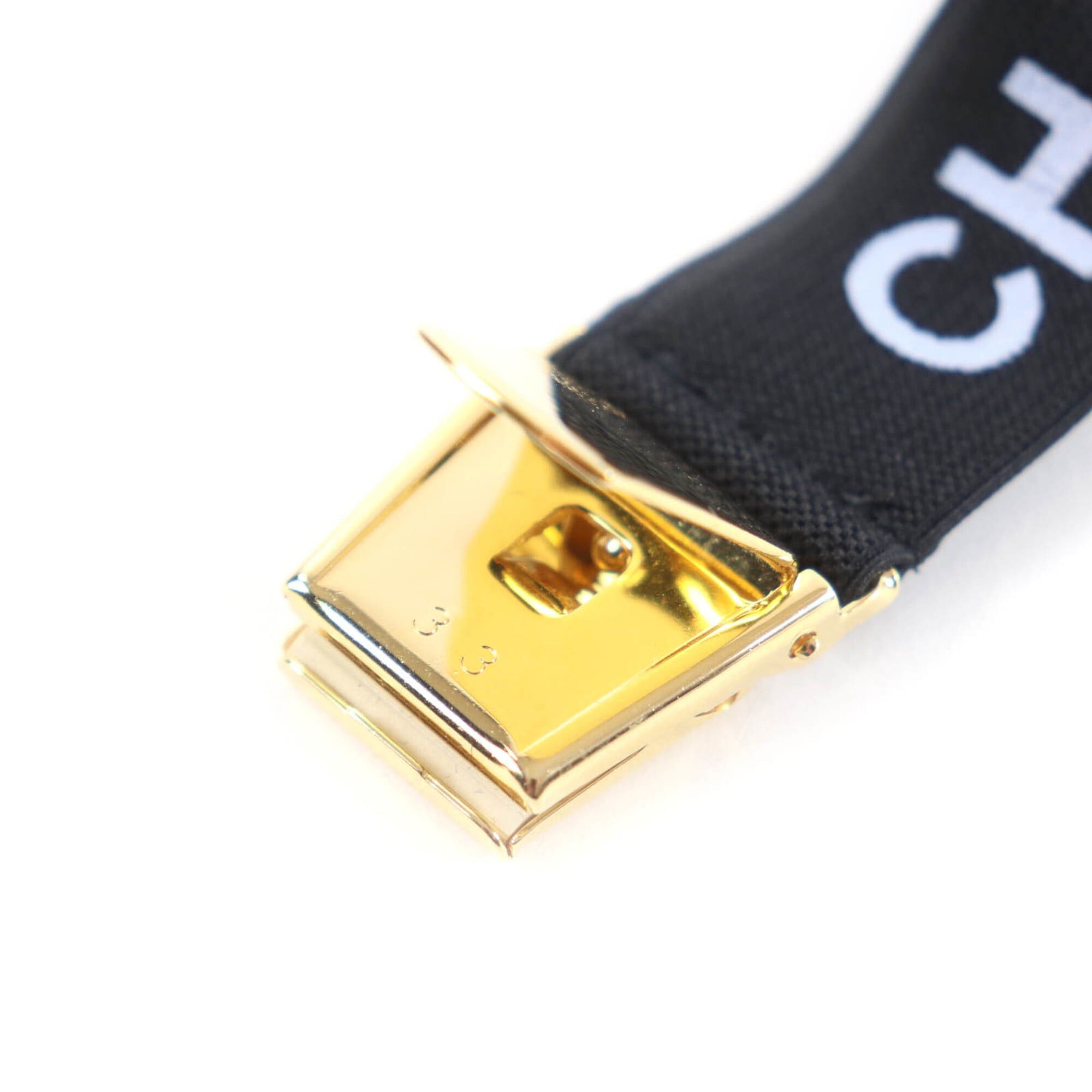 Chanel CHANEL Vintage 94P A03530 Logo Design Armband, Black with Gold Hardware, Box, Women's. Size ONE SIZE - 7 Thumbnail