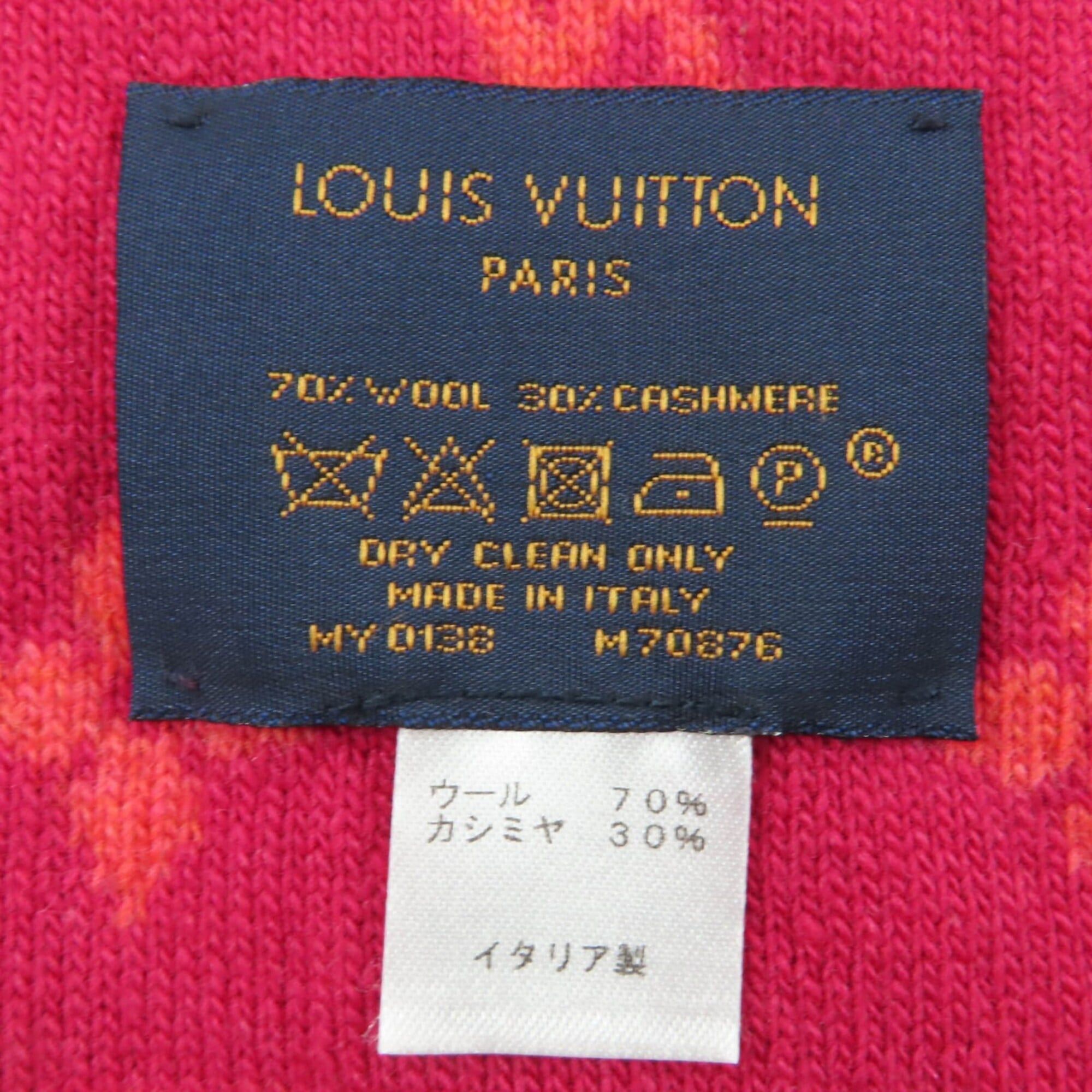 Louis Vuitton LOUIS VUITTON (Louis Vuitton) 2018 model M70876 Echarpe Pop Monogram Wool Cashmere Knit Scarf, Multicolor, with Box, Made in Italy, Authentic, Women's. Size ONE SIZE - 6 Thumbnail