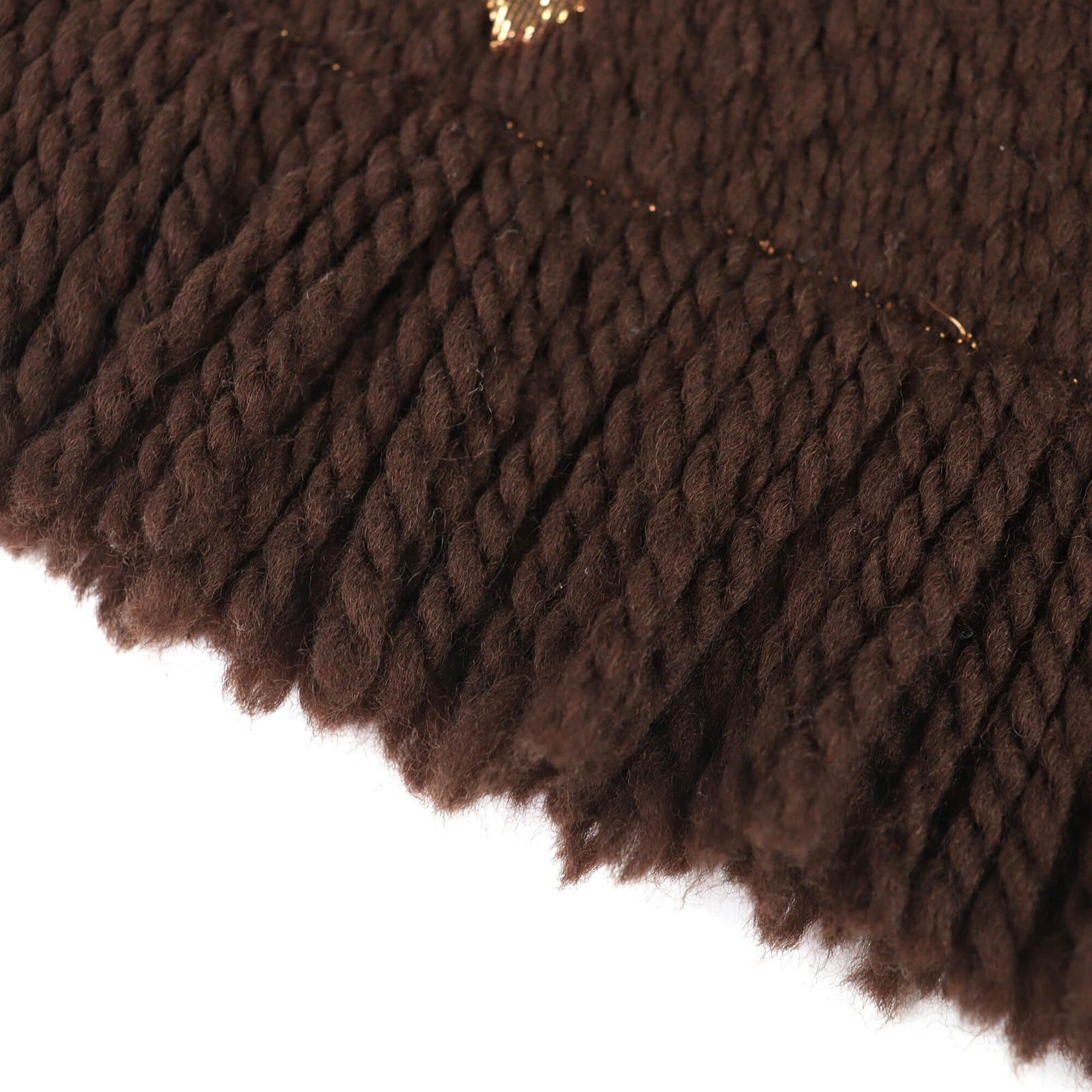 Louis Vuitton LOUIS VUITTON M71383 Echarpe Logomania Shine Wool Silk Scarf, Marron Brown, Made in Italy, Authentic, Women's. Size ONE SIZE - 5 Thumbnail