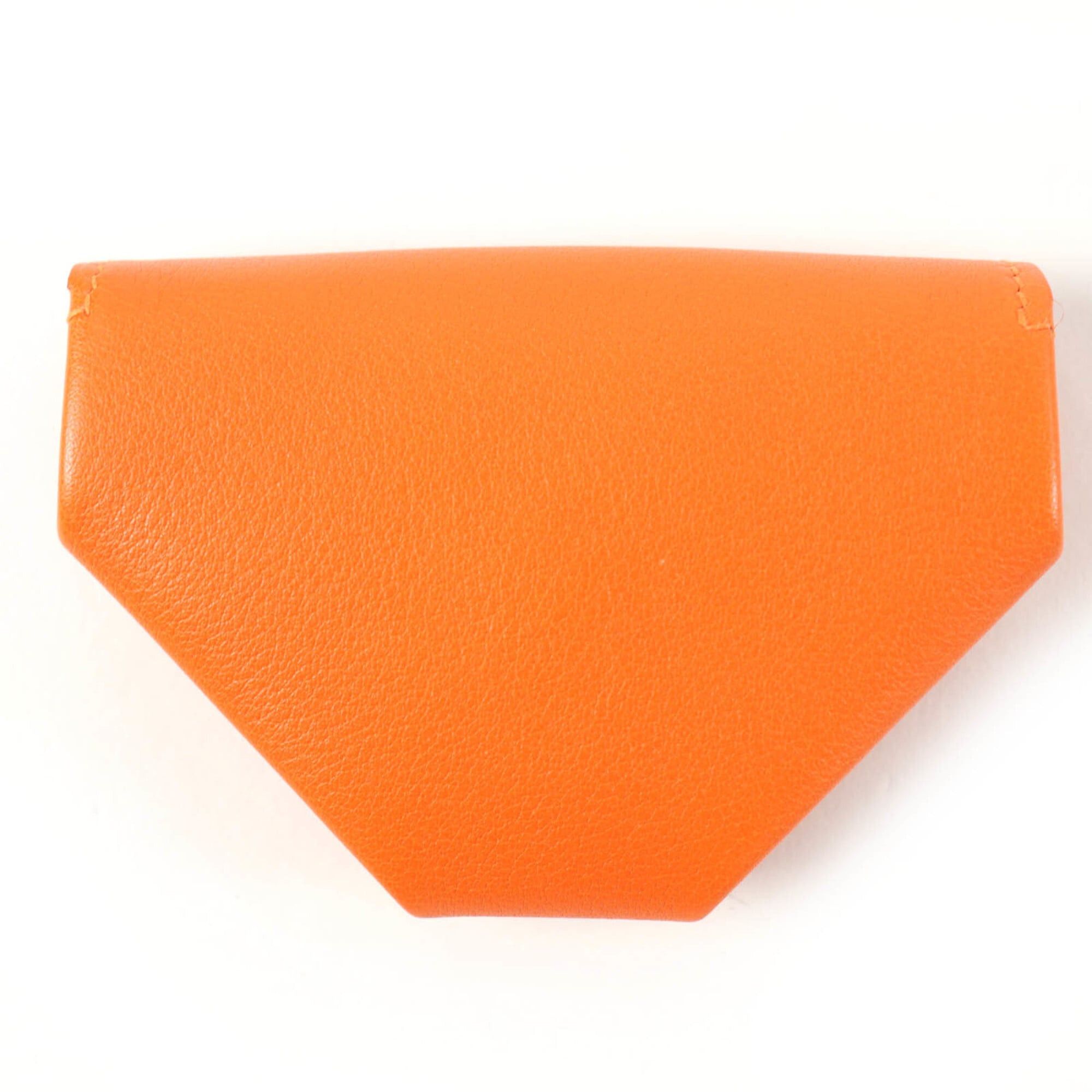Hermes HERMES Le Vingt-Quatre Veau Gulliver Gold Hardware Sellier Wallet/Coin Case Orange □A Stamp Box Included Made in France Women's Size ONE SIZE - 3 Thumbnail