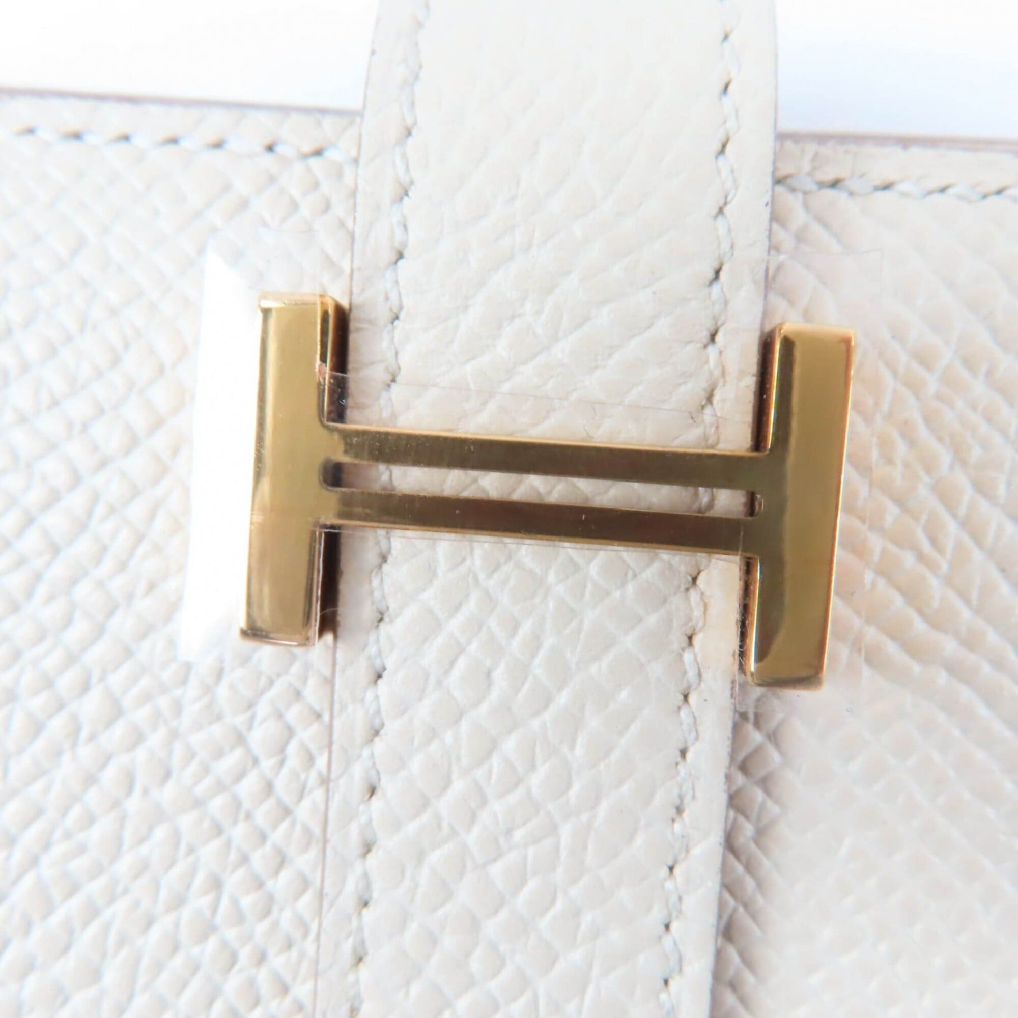 Hermes HERMES Bearn Soufflé Chevre Mysore Nata Gold Hardware Long Wallet, W Stamp, Made in France, Women's, with Box Size ONE SIZE - 7 Thumbnail