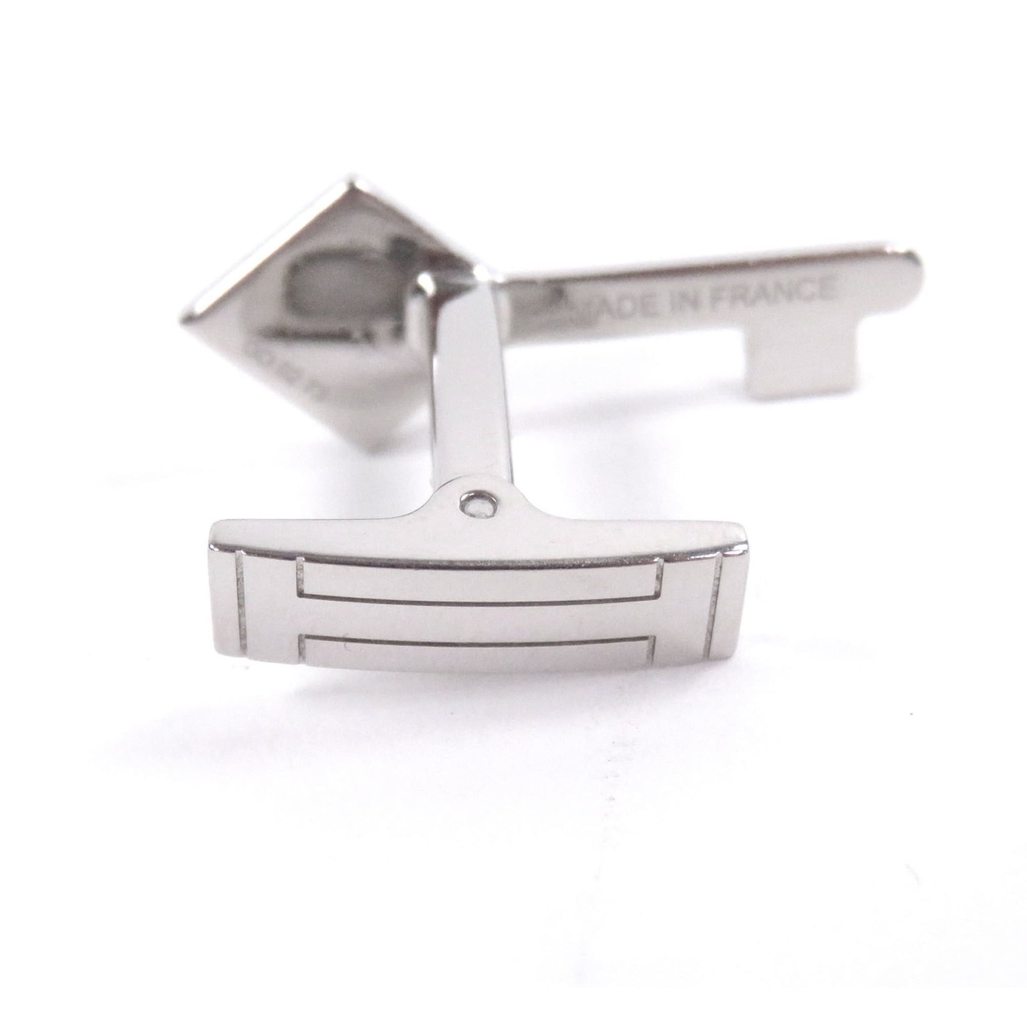 Hermes HERMES Cle H Logo Key Motif Cufflinks, Silver & Black, Made in France, Men's Business Wear. Size ONE SIZE - 2 Thumbnail