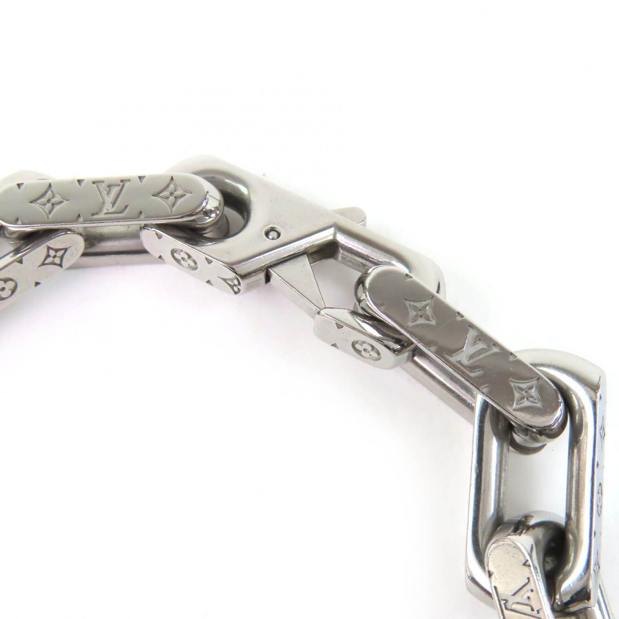 Louis Vuitton LOUIS VUITTON (Louis Vuitton) 2025 model M00307 Collier Chain Monogram Necklace, approximately 54.5cm in length, silver, with dust bag, made Italy, recommended for men. Size ONE SIZE - 5 Thumbnail