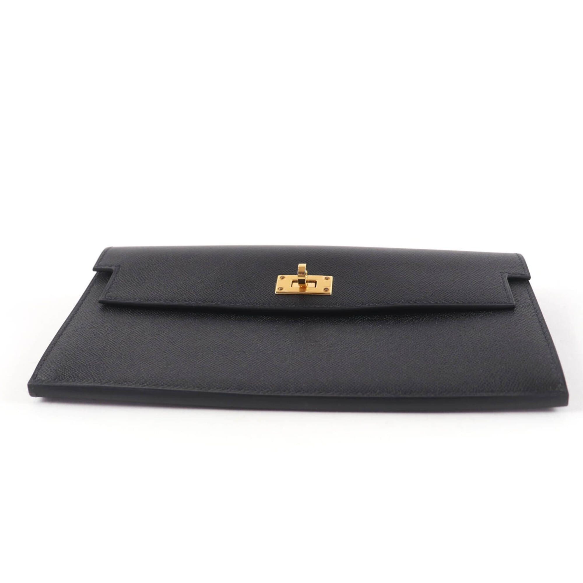 Hermes HERMES Kelly Pocket Long Wallet, Veau Epsom Leather, Gold Hardware, Black, W Stamp, Made in France, Women's, with Box and Dust Bag. Size ONE SIZE - 4 Thumbnail