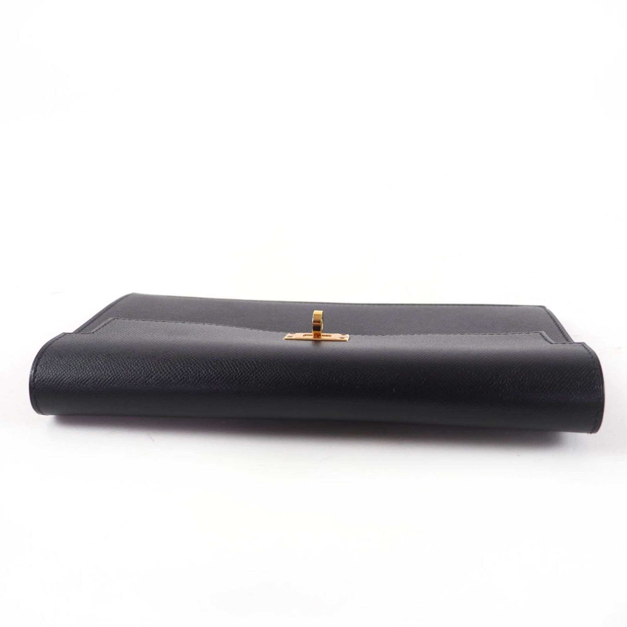 Hermes HERMES Kelly Pocket Long Wallet, Veau Epsom Leather, Gold Hardware, Black, W Stamp, Made in France, Women's, with Box and Dust Bag. Size ONE SIZE - 5 Thumbnail