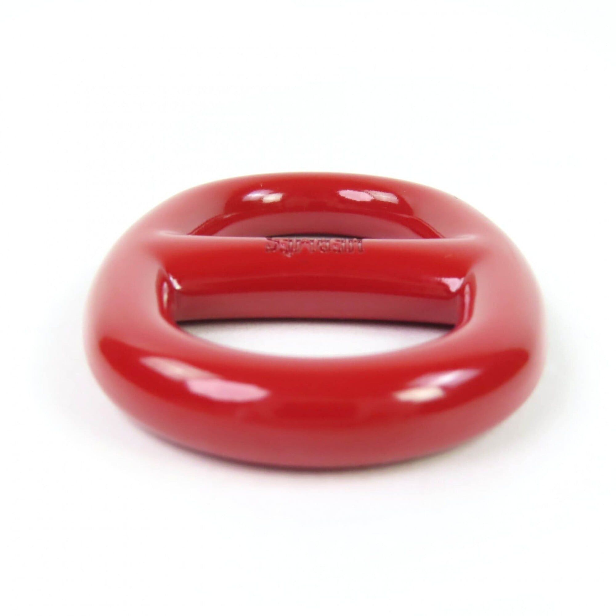 Hermes Hermes Metal Logo Chaine d'Ancre Scarf Ring Red with Box Women's Size ONE SIZE - 5 Thumbnail