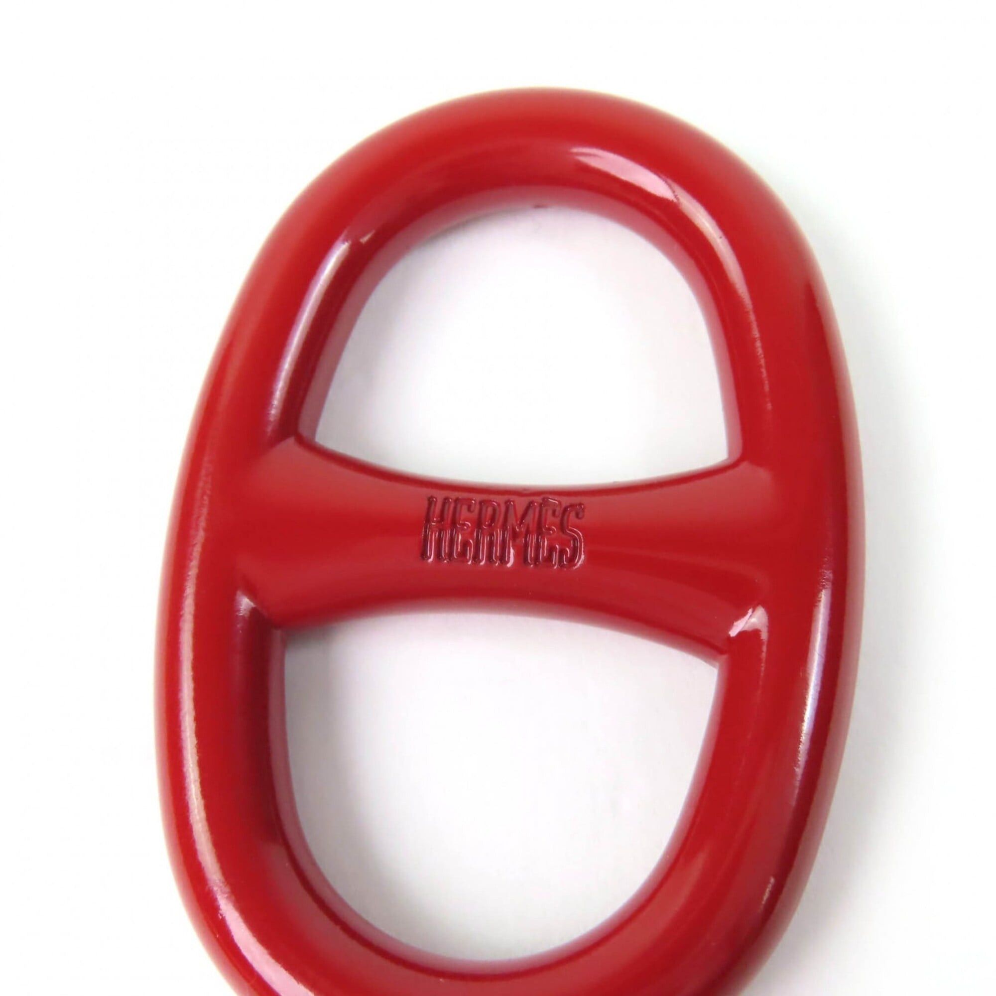 Hermes Hermes Metal Logo Chaine d'Ancre Scarf Ring Red with Box Women's Size ONE SIZE - 6 Thumbnail