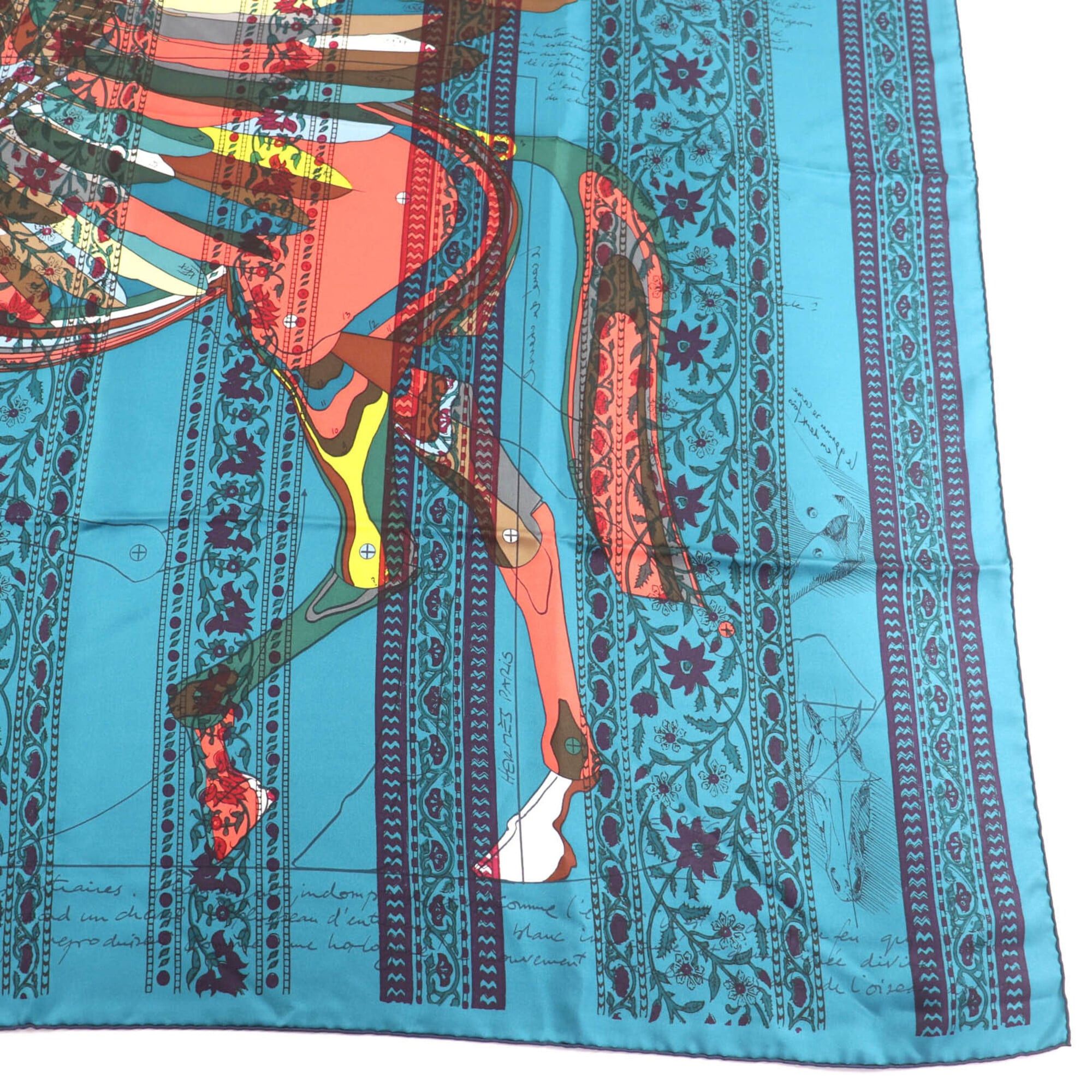 Hermes HERMES Carre 140 LE PEGASE D Pegasus 100% Silk Geant Scarf Muffler Multi-colored Box Included Made in France Women's Size ONE SIZE - 5 Thumbnail