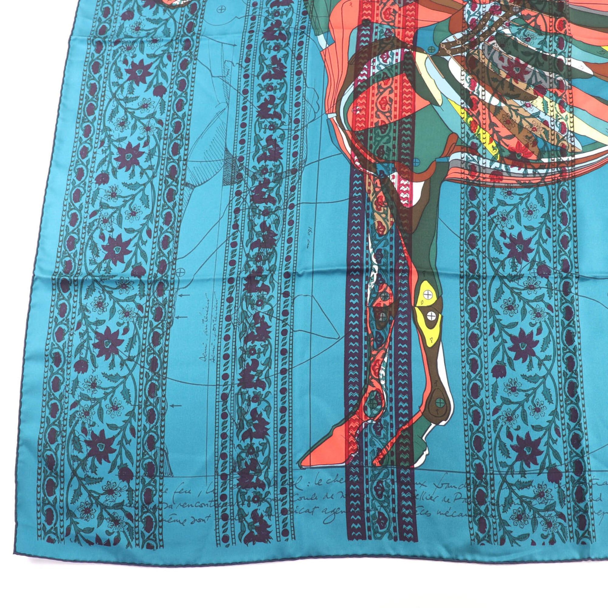 Hermes HERMES Carre 140 LE PEGASE D Pegasus 100% Silk Geant Scarf Muffler Multi-colored Box Included Made in France Women's Size ONE SIZE - 6 Thumbnail