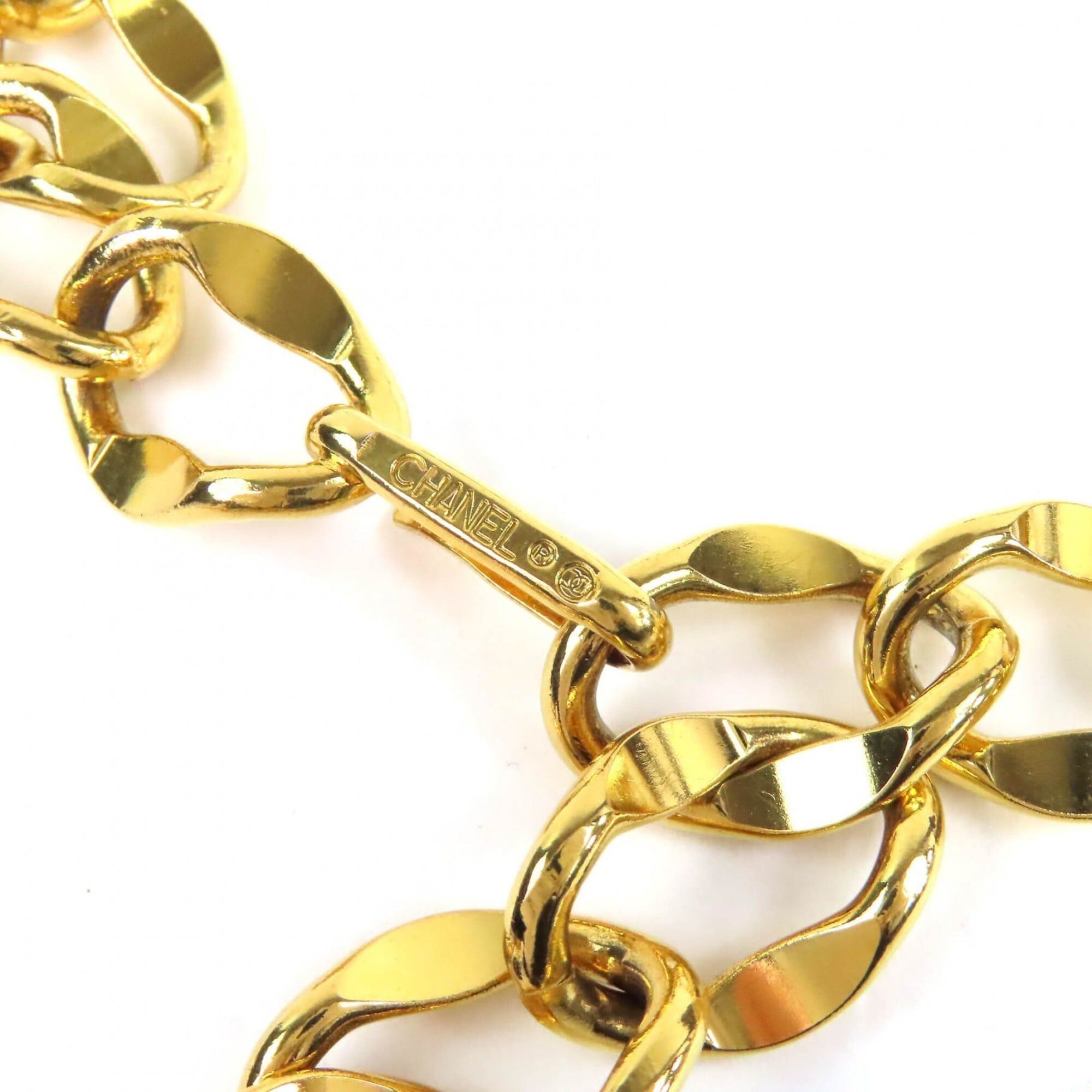 Chanel CHANEL Coco Mark Coin Motif Logo Plate Chain Belt, Approx. 88cm Total Length, Gold, Women's, Stylish, Highly Recommended ◎ Size ONE SIZE - 7 Thumbnail