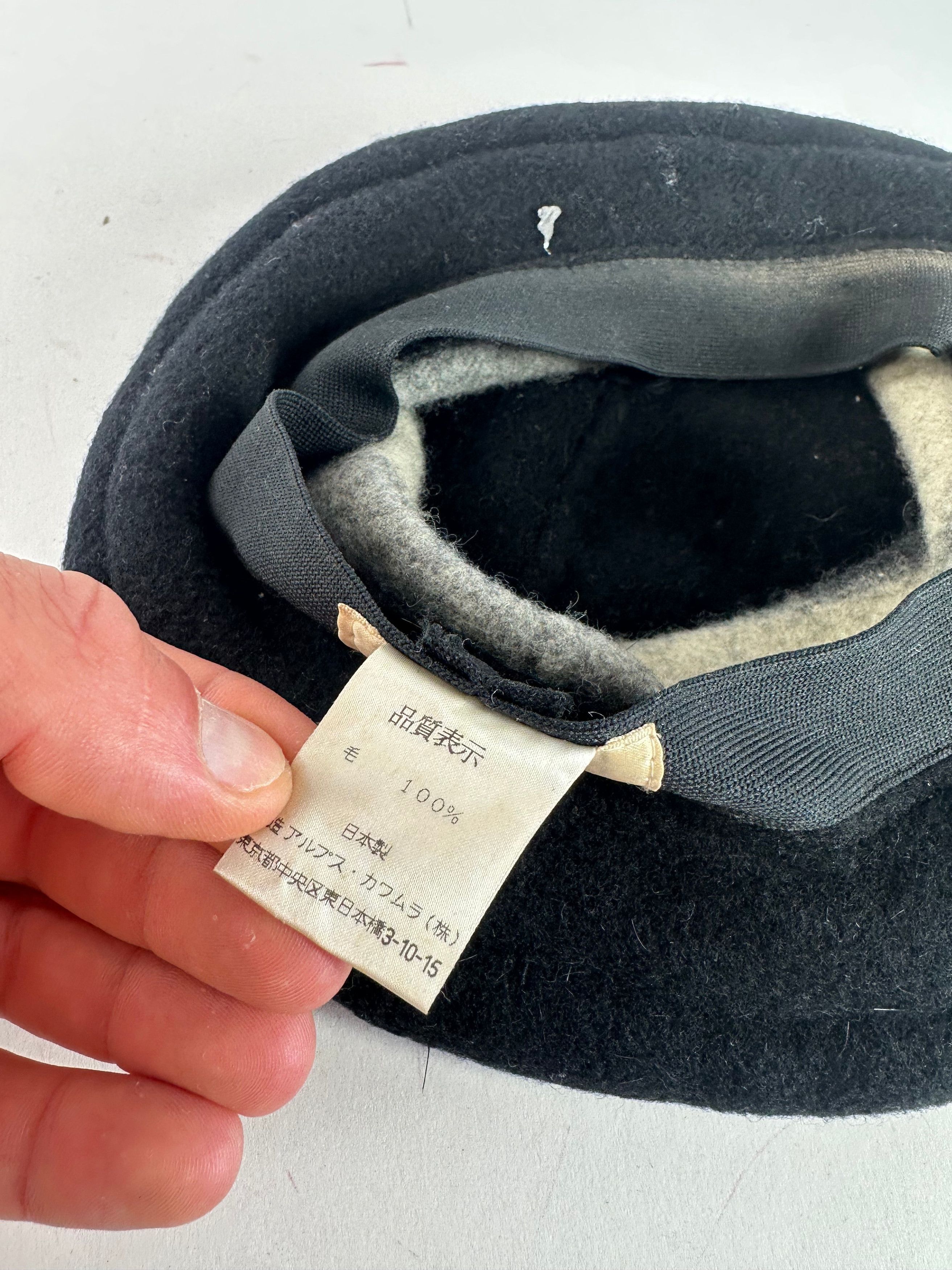 Givenchy Vintage Chapeaux Striped Wool Felt Bucket Hat Black Grey Whi Size ONE SIZE - 6 Thumbnail
