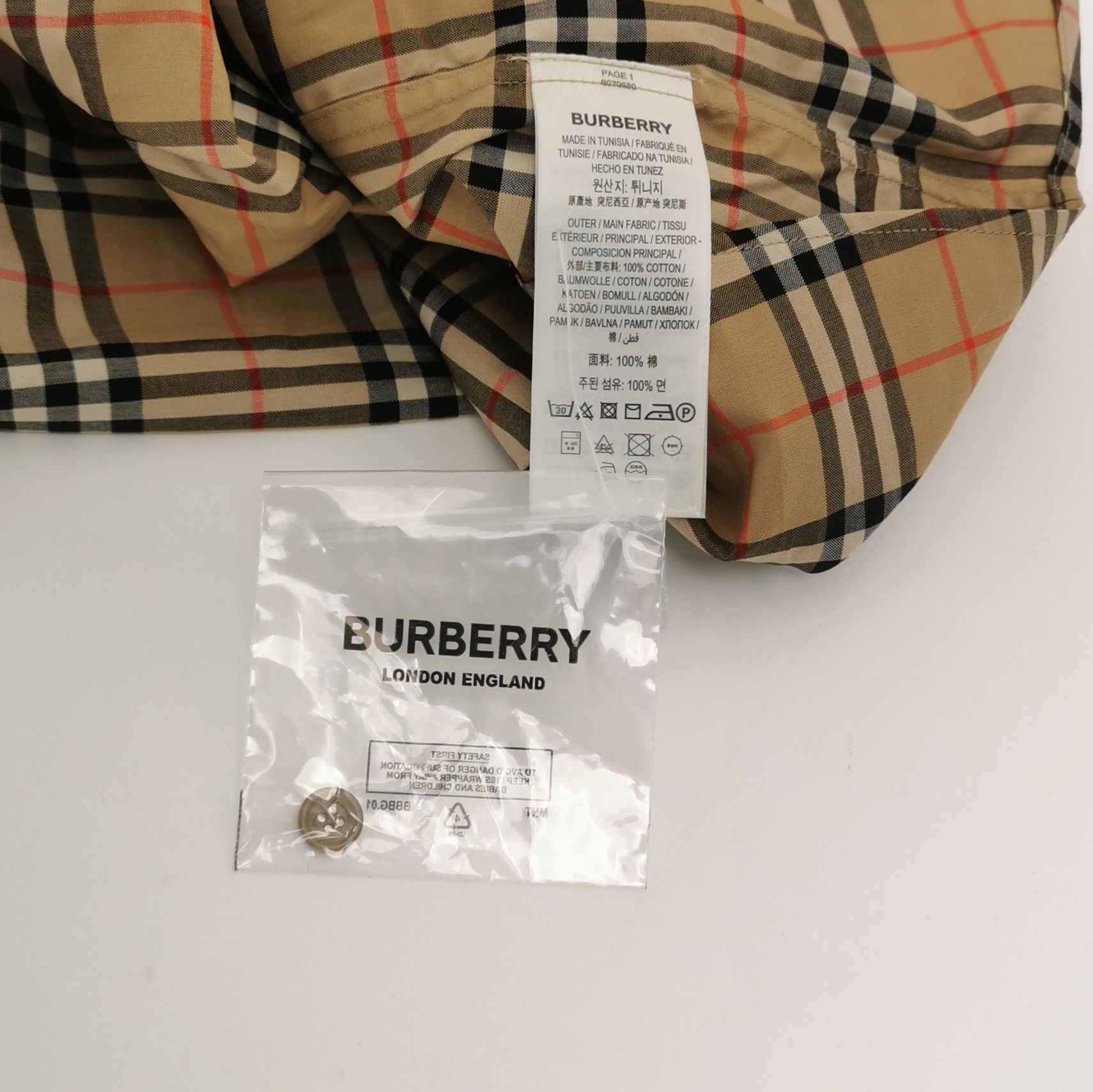 Burberry Burberry Check Short Sleeve Shirt US L Size US L / EU 52-54 / 3 - 5 Thumbnail