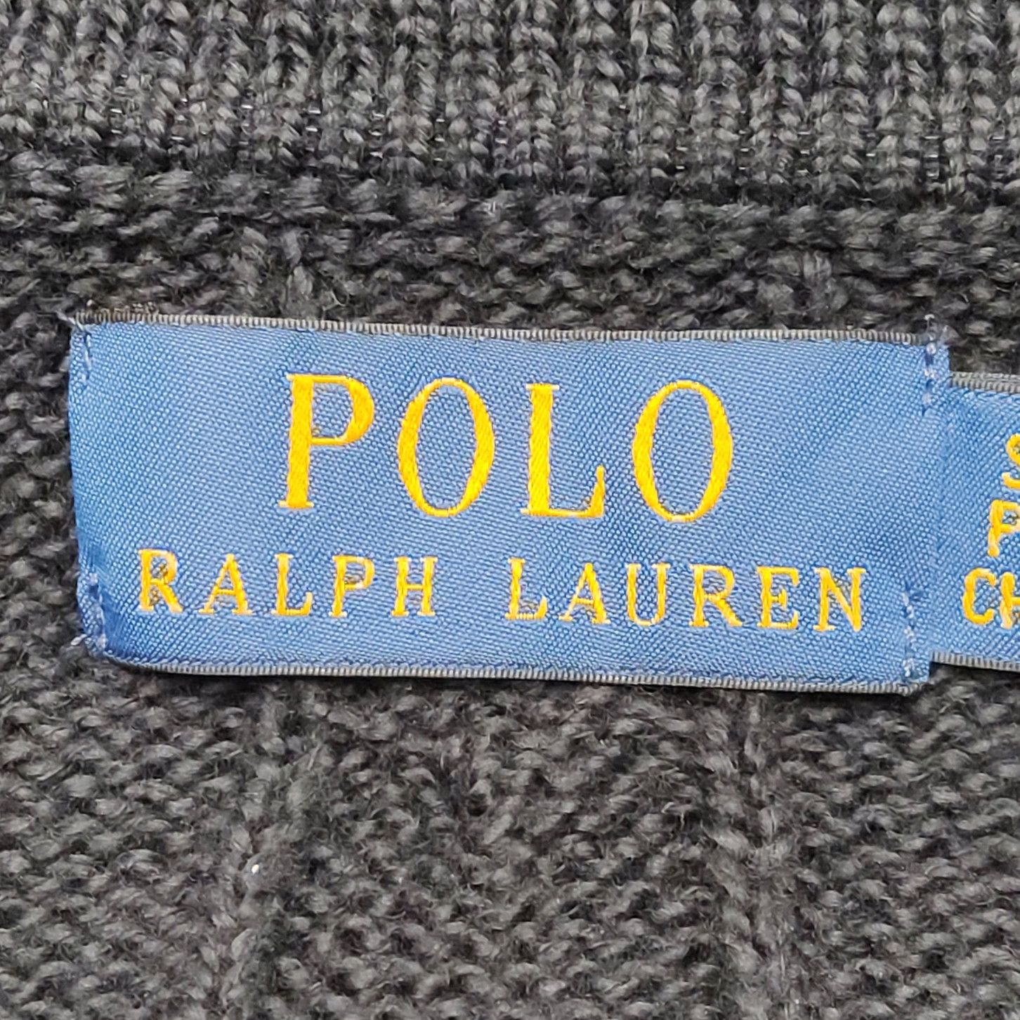 Polo Ralph Lauren Polo Ralph Lauren Navy Cable Knit Collar Sweater S Size US S / EU 44-46 / 1 - 5 Thumbnail