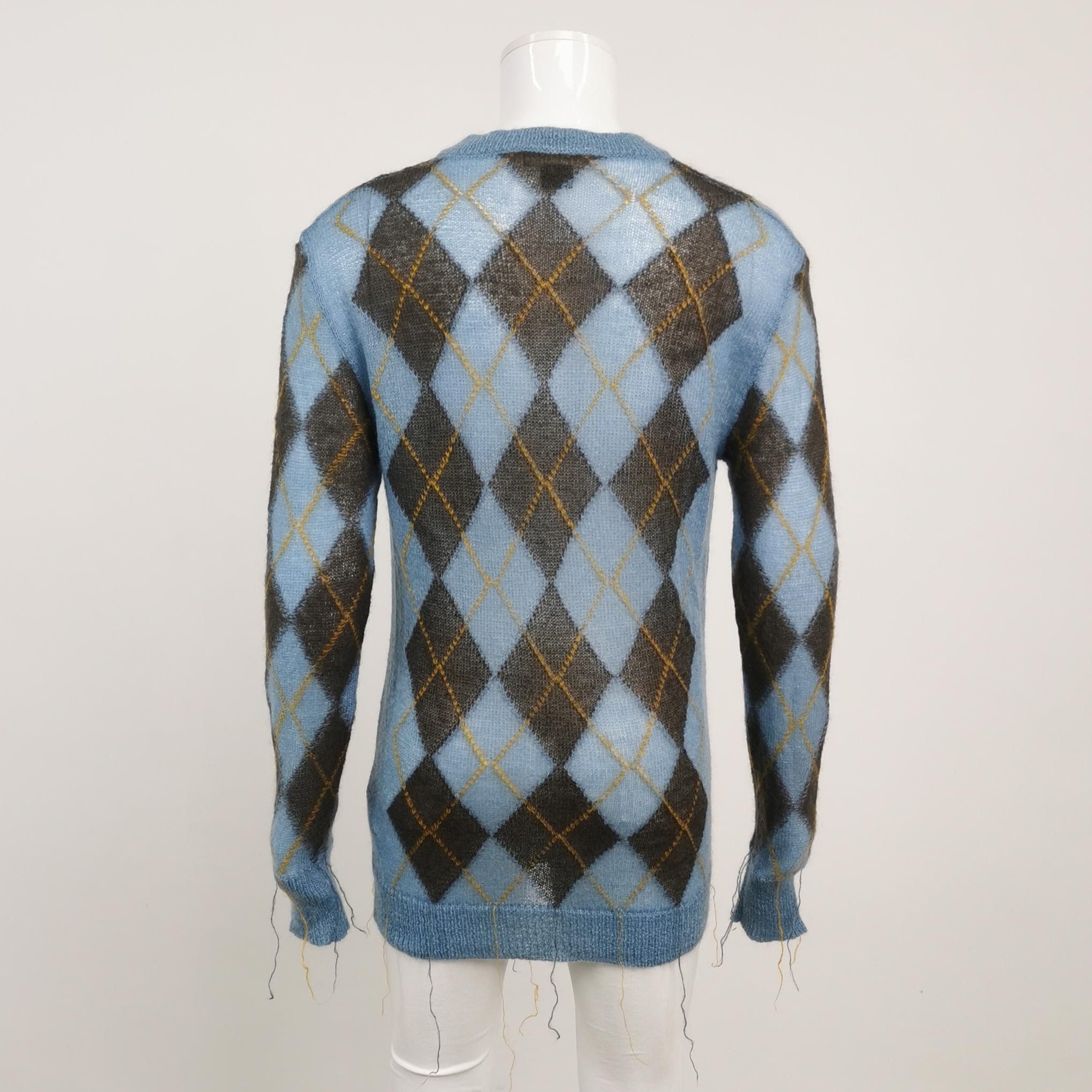 Marni Marni Argyle Mohair Blend V-Neck Sweater IT 54 Size US L / EU 52-54 / 3 - 2 Thumbnail