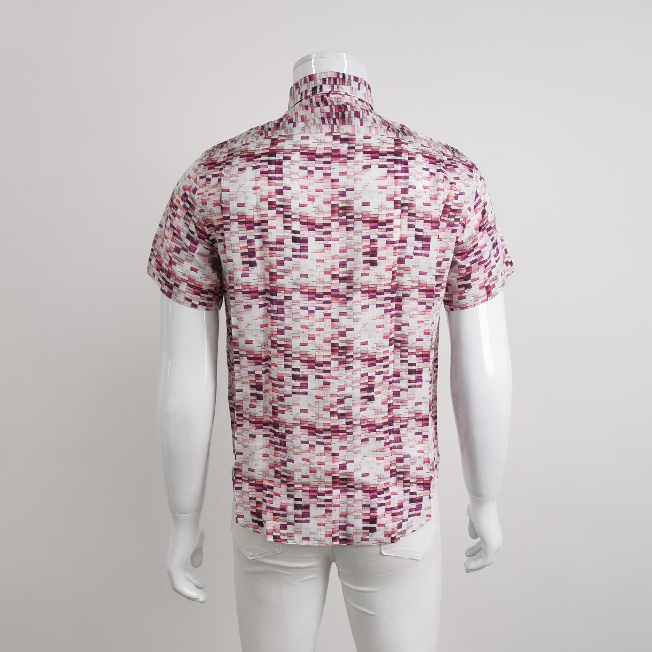 Lanvin Lanvin Geometric Print Linen Shirt Size 48 Size US M / EU 48-50 / 2 - 2 Thumbnail