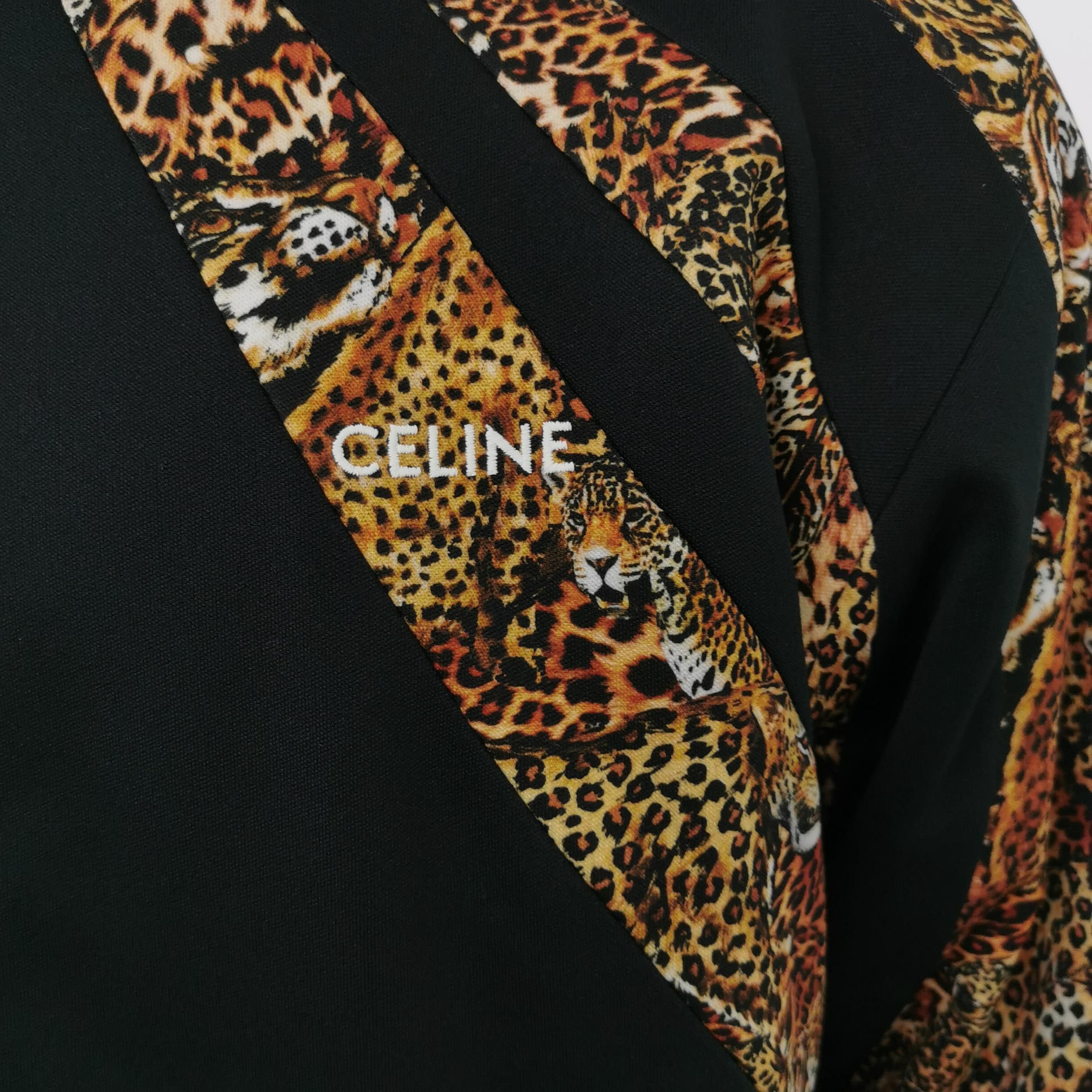 Celine Celine Leopard Print Padded Track Jacket Size L Size US L / EU 52-54 / 3 - 3 Thumbnail