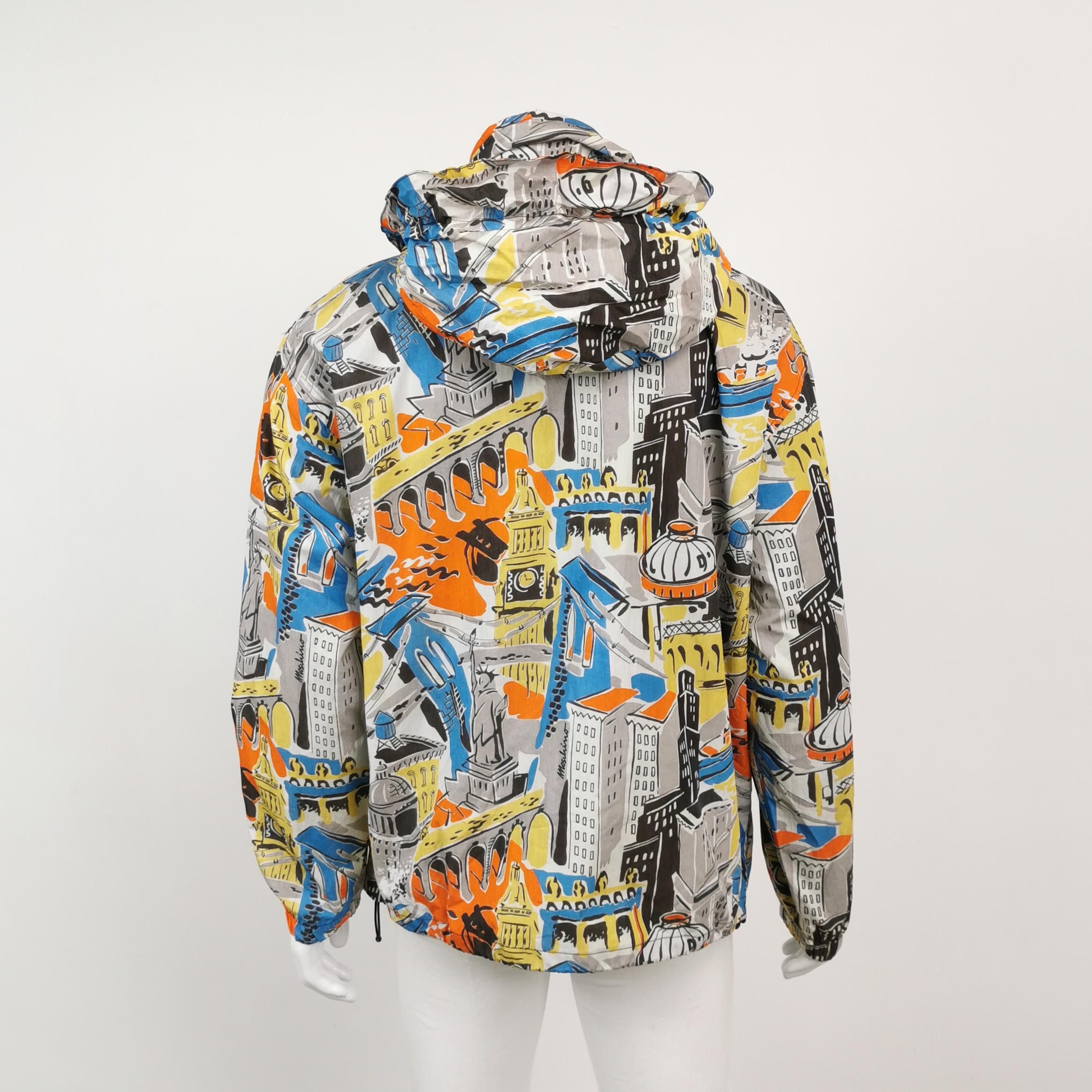 Moschino Moschino Couture City Print Hooded Jacket Size IT 48 Size US M / EU 48-50 / 2 - 2 Thumbnail