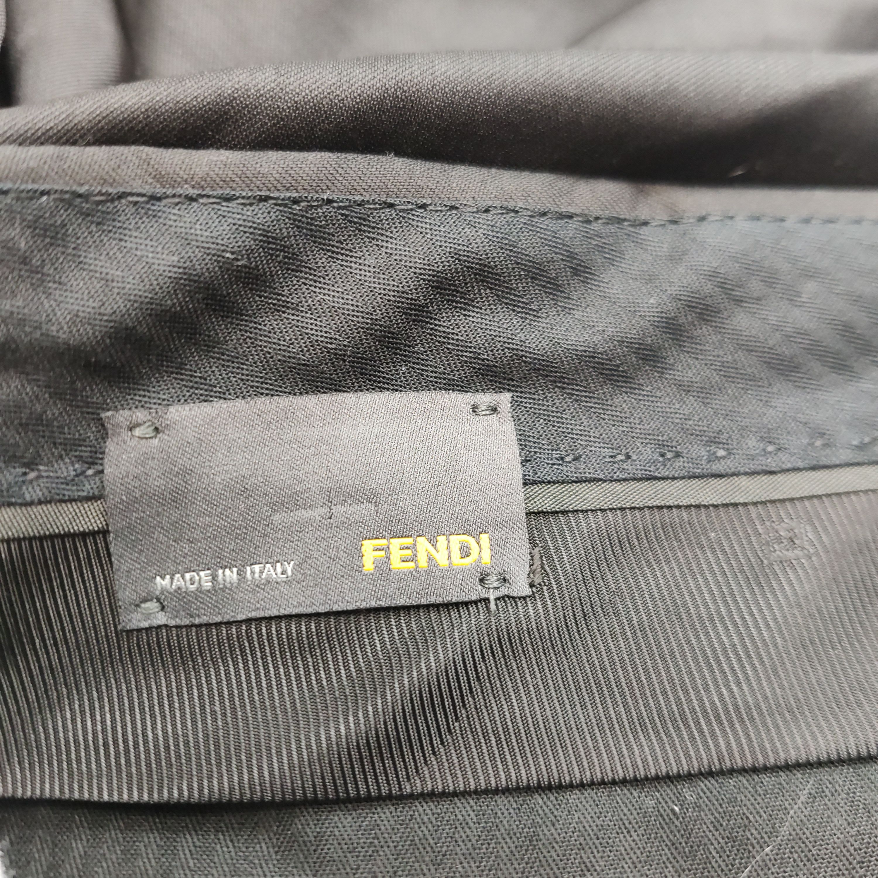 Fendi Fendi Solid Wool Trousers Size 38 Size US 38 / EU 54 - 4 Thumbnail