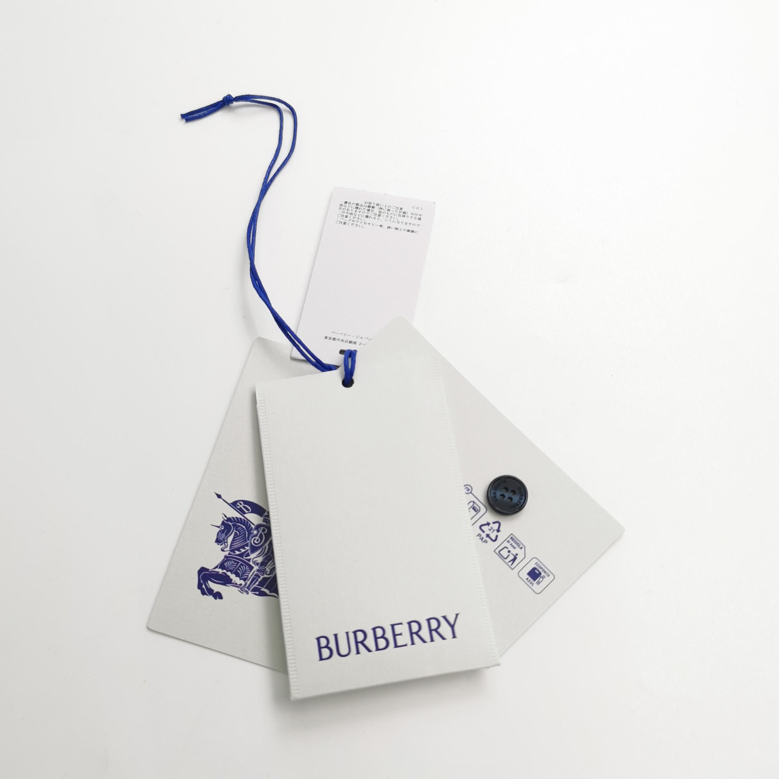 Burberry Burberry Navy Cotton Pique Polo Shirt Size L Size US L / EU 52-54 / 3 - 3 Thumbnail