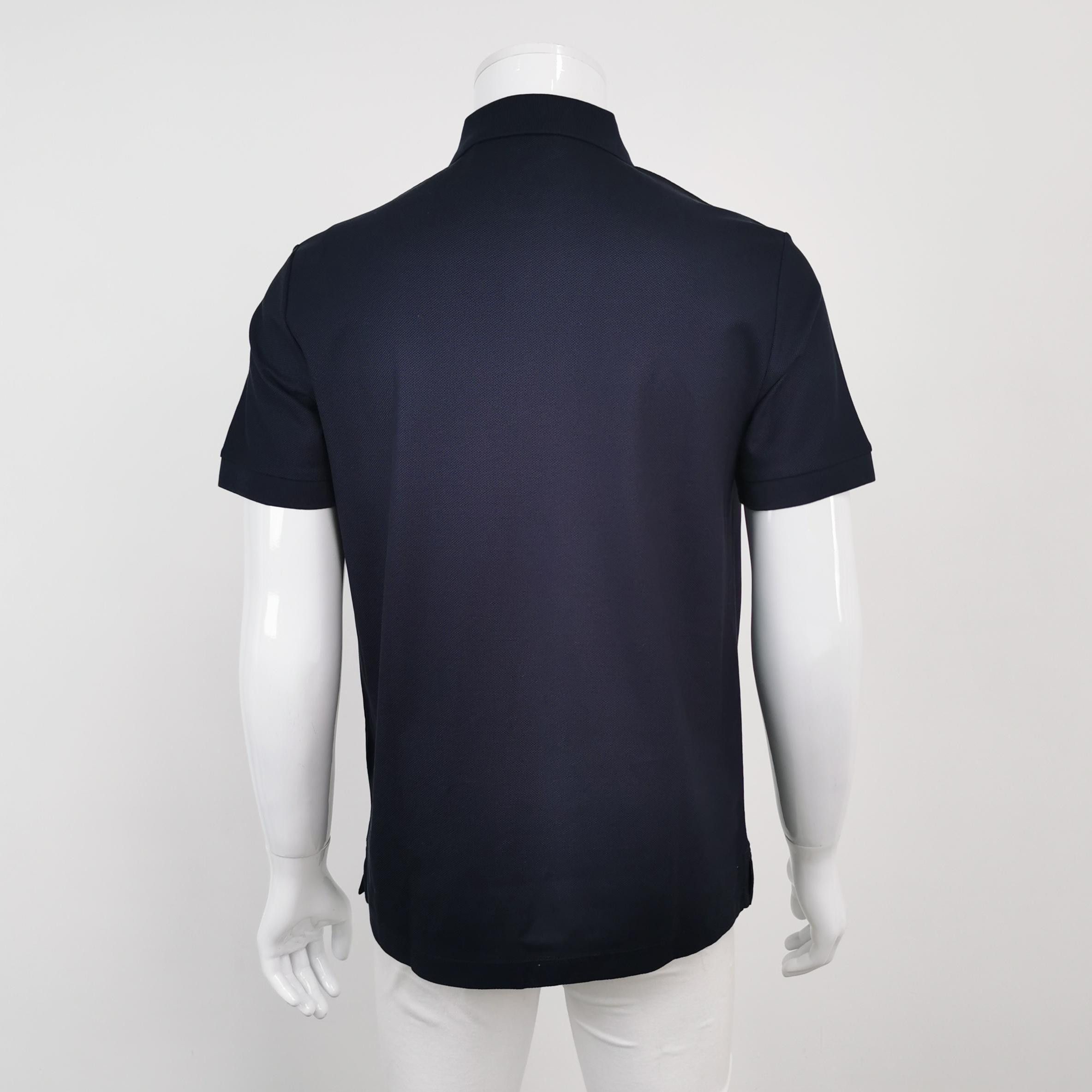Burberry Burberry Navy Cotton Pique Polo Shirt Size L Size US L / EU 52-54 / 3 - 2 Thumbnail
