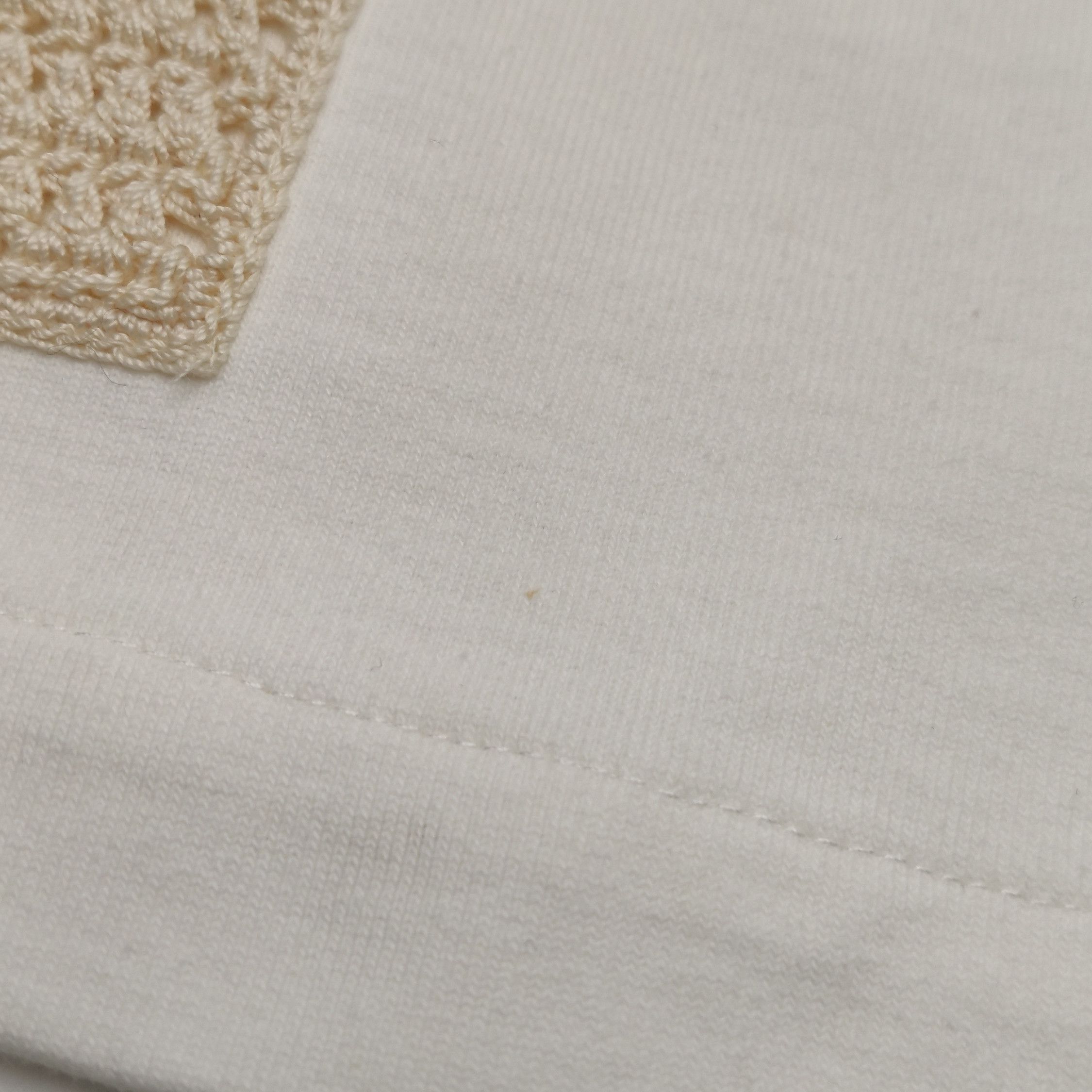 Jil Sander Jil Sander Crochet Patch Cotton T-Shirt Size M Size US M / EU 48-50 / 2 - 9 Thumbnail