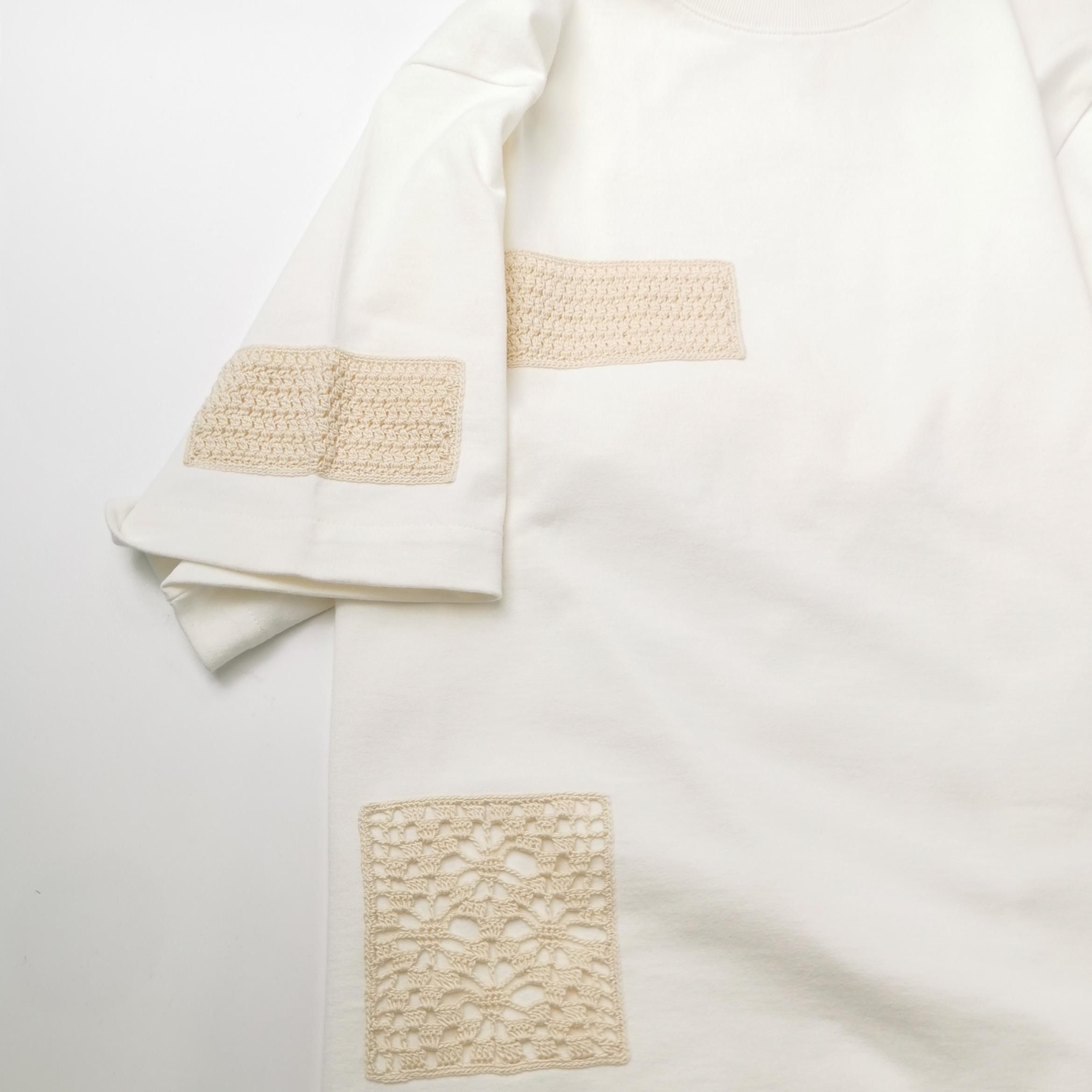 Jil Sander Jil Sander Crochet Patch Cotton T-Shirt Size M Size US M / EU 48-50 / 2 - 3 Thumbnail