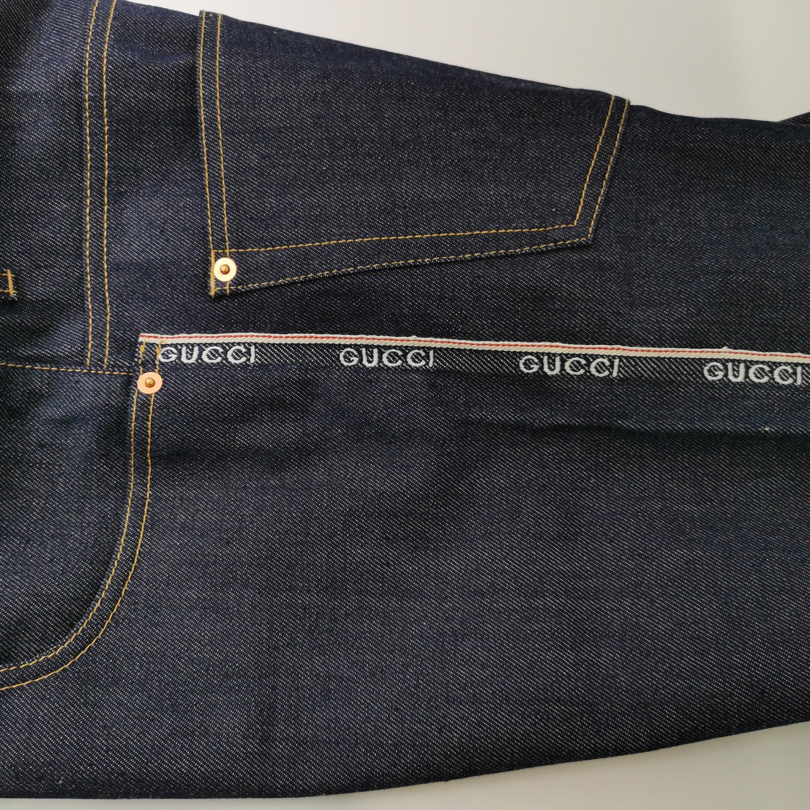 Gucci Gucci Side Logo Trim Denim Shorts Size 32 Size US 32 / EU 48 - 5 Thumbnail