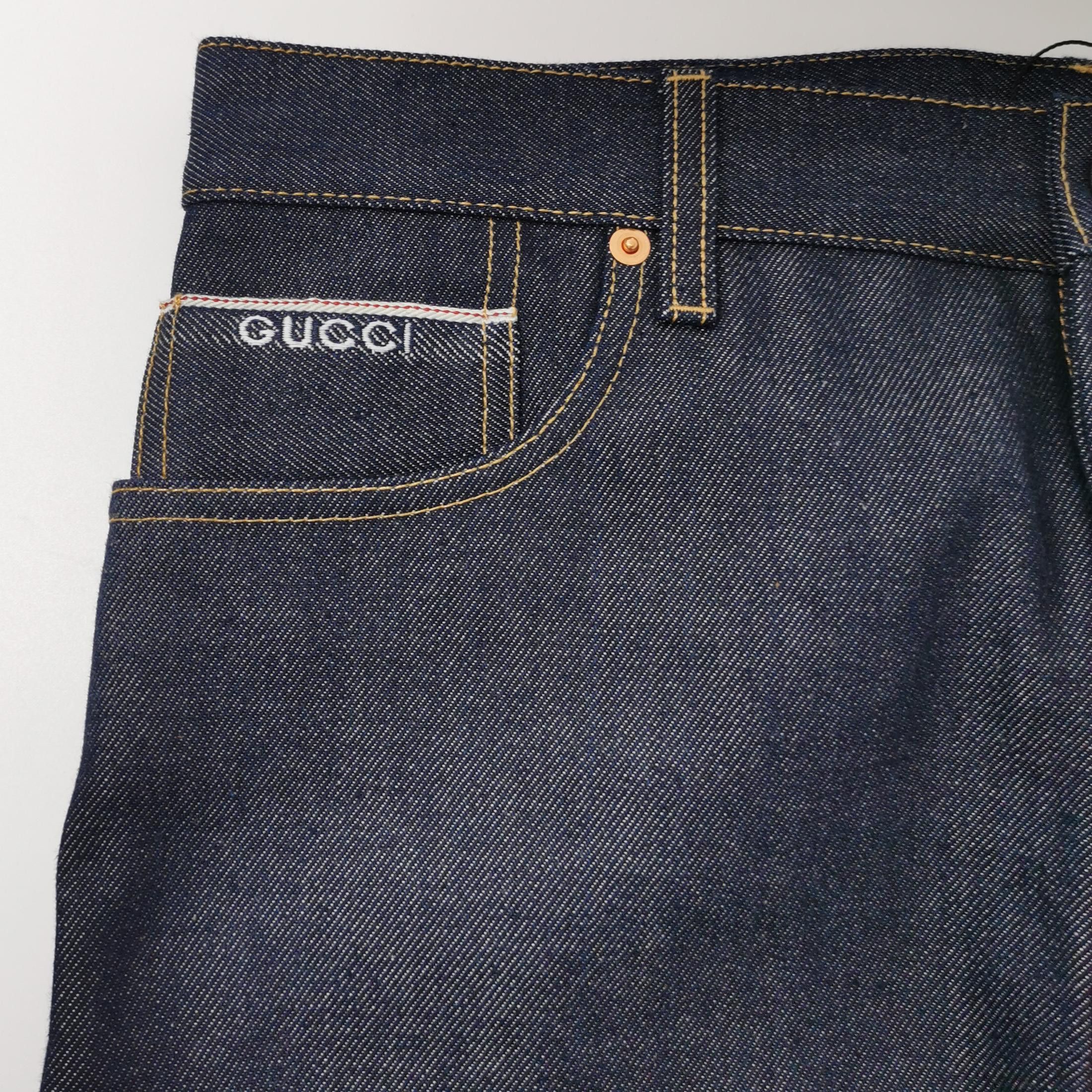 Gucci Gucci Side Logo Trim Denim Shorts Size 32 Size US 32 / EU 48 - 4 Thumbnail