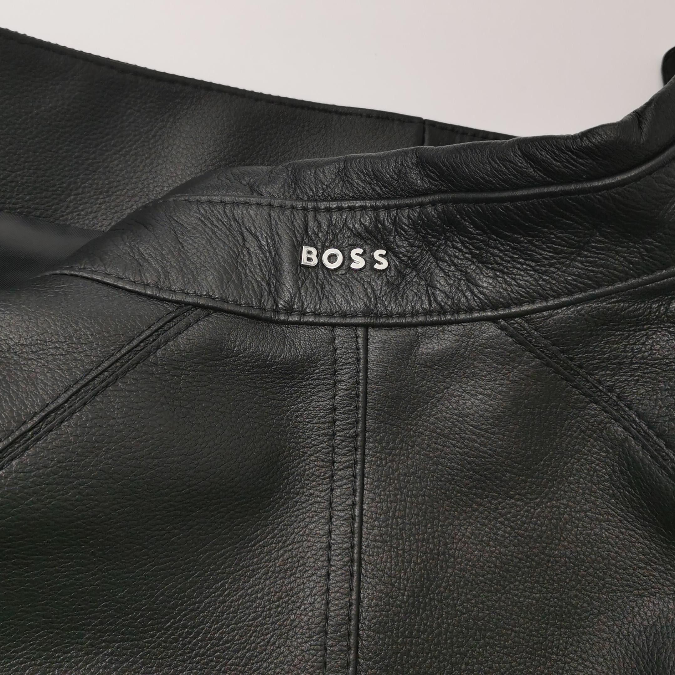Hugo Boss Hugo Boss Lambskin Zip-Up Leather Jacket IT 46 Size US S / EU 44-46 / 1 - 3 Thumbnail