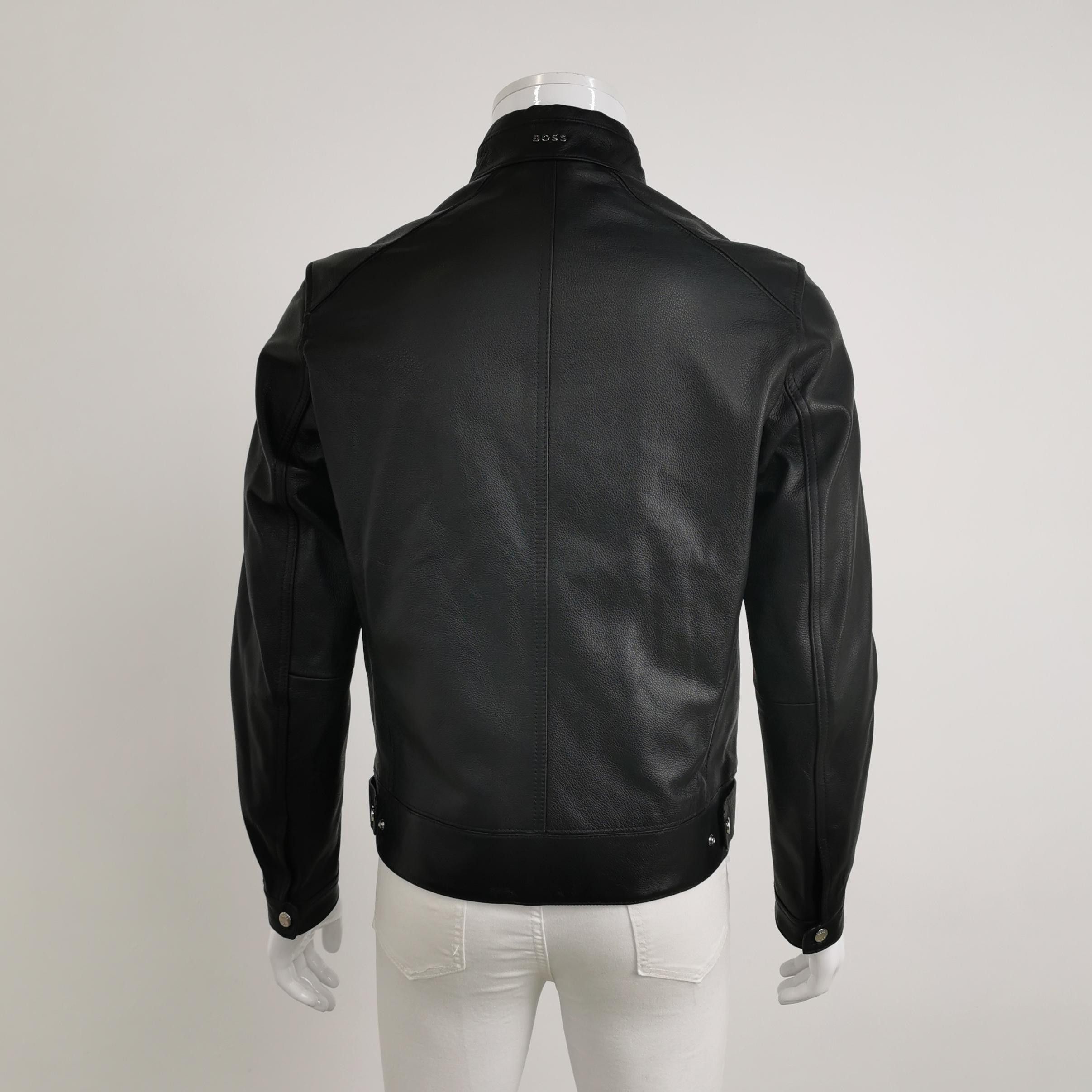 Hugo Boss Hugo Boss Lambskin Zip-Up Leather Jacket IT 46 Size US S / EU 44-46 / 1 - 2 Thumbnail