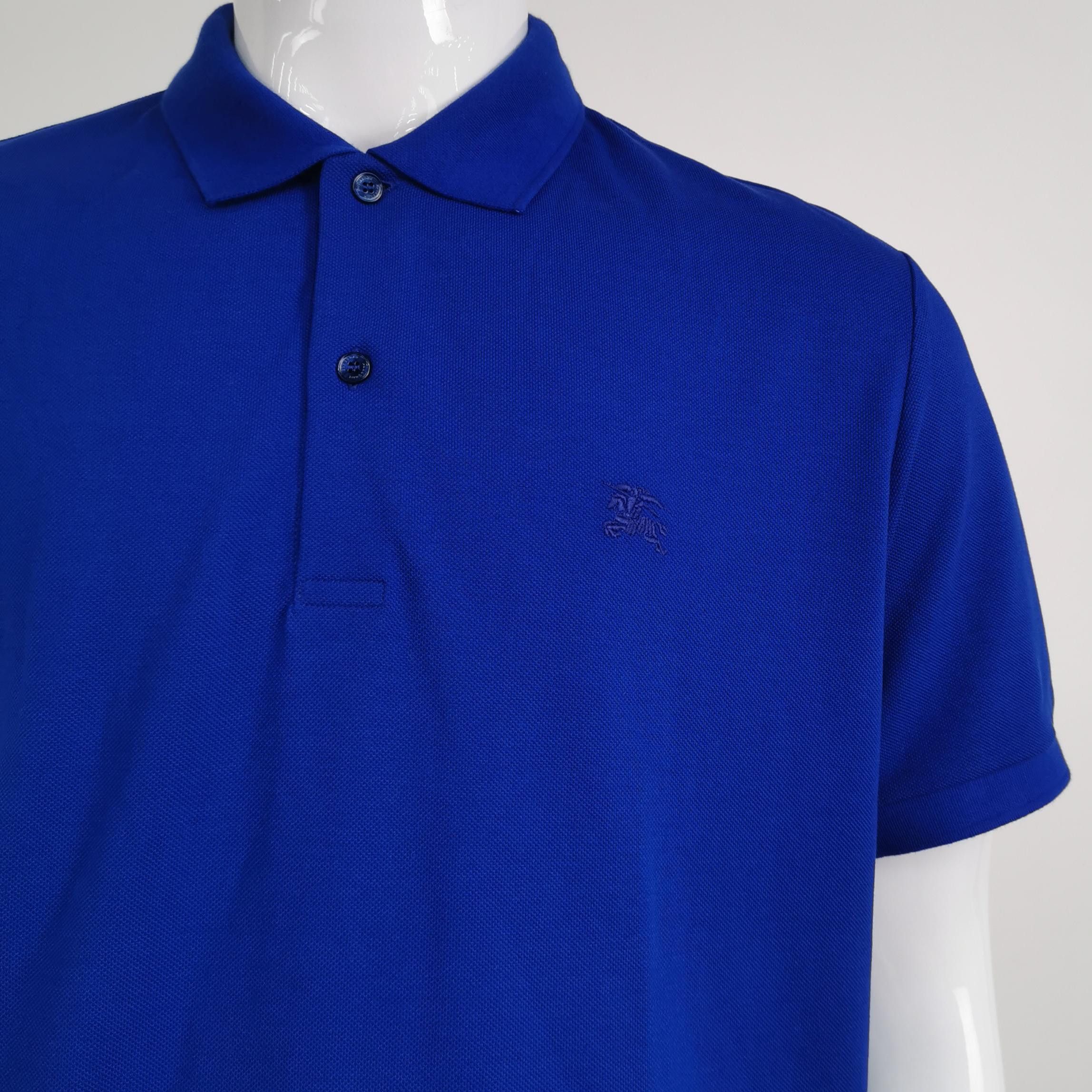 Burberry Burberry Blue Cotton Polo Shirt XXL Size US XXL / EU 58 / 5 - 3 Thumbnail