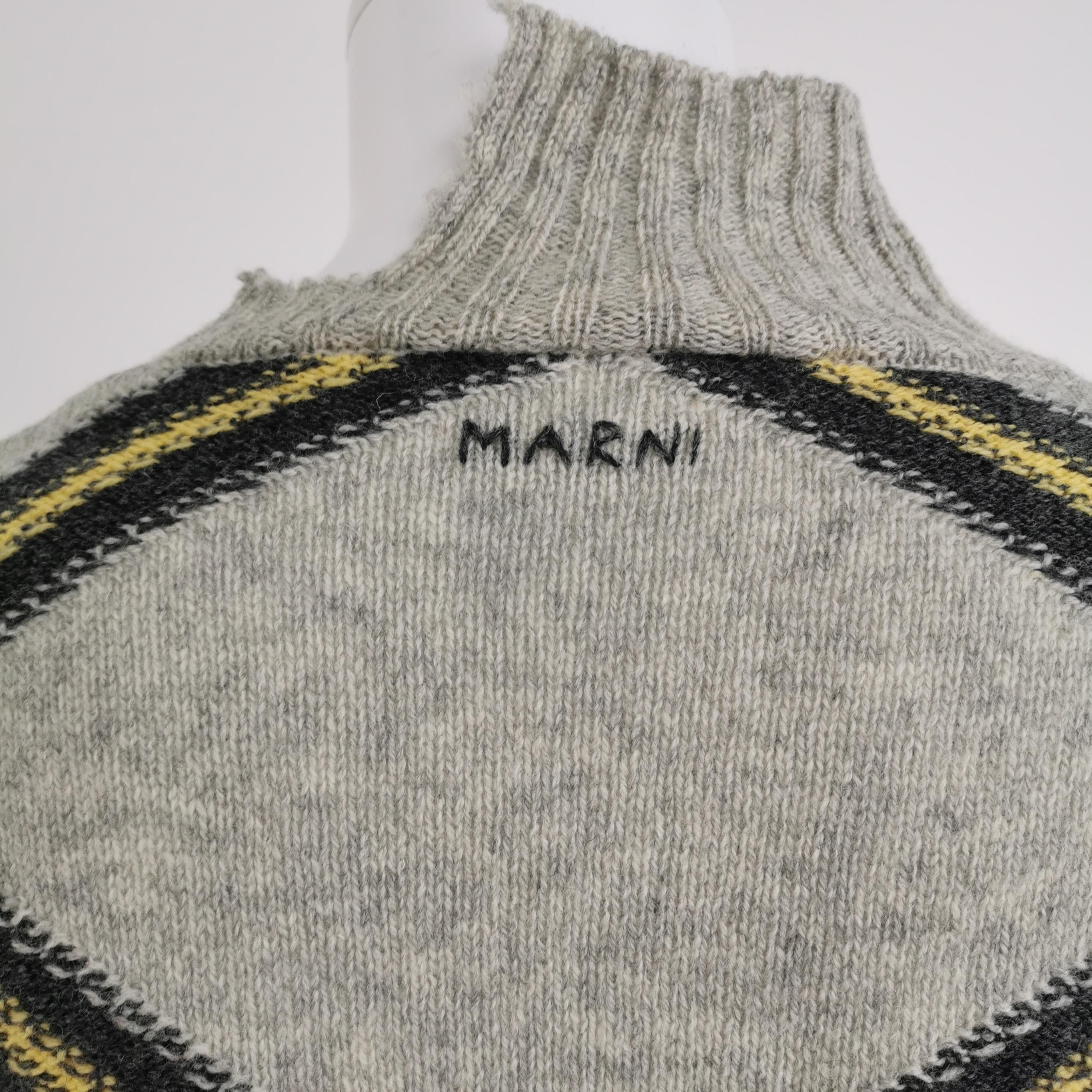 Marni Marni Geometric Pattern Wool Knit Sweater 52 Size US L / EU 52-54 / 3 - 3 Thumbnail