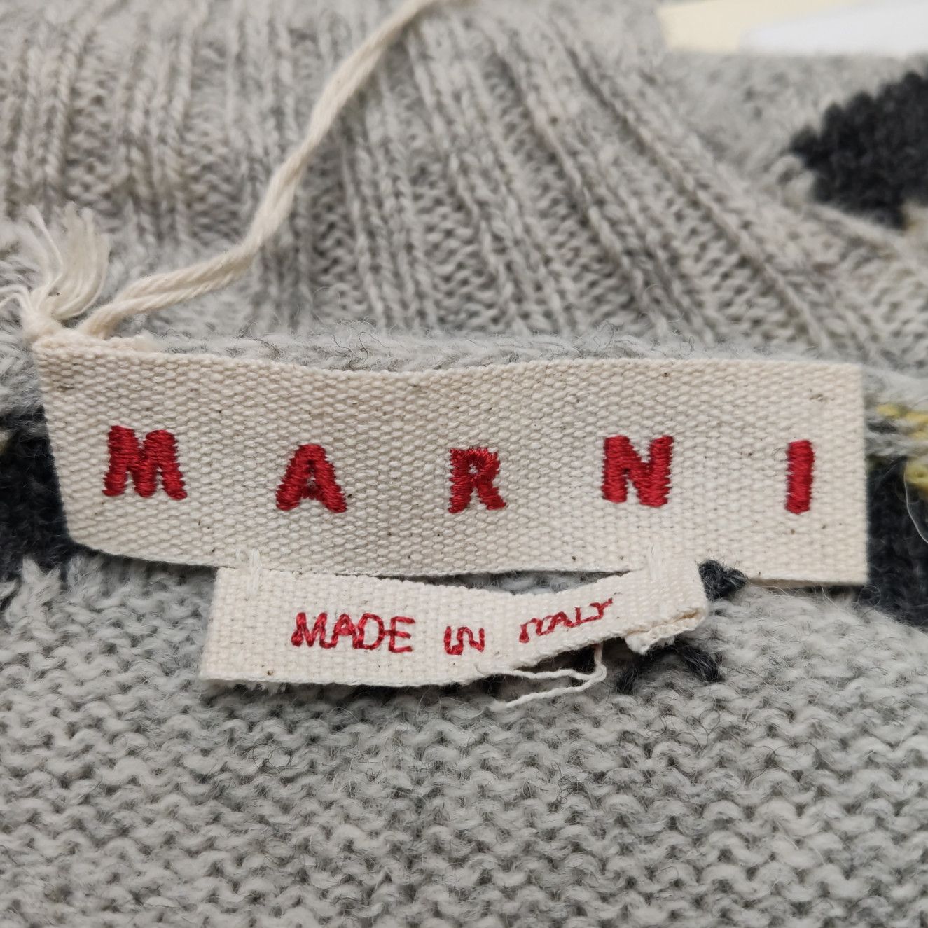Marni Marni Geometric Pattern Wool Knit Sweater 52 Size US L / EU 52-54 / 3 - 6 Thumbnail