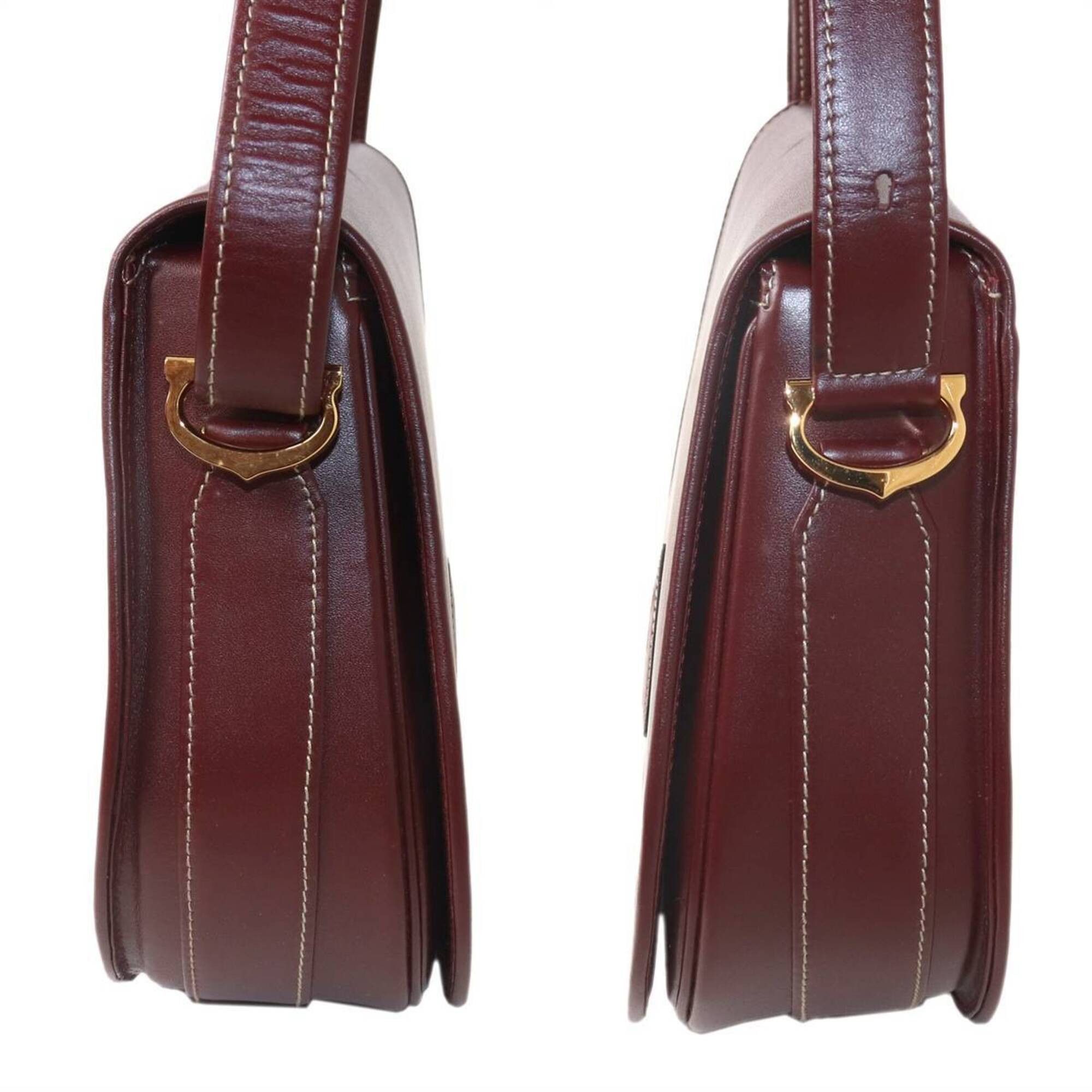 Cartier Cartier shoulder bag, Must line, Bordeaux leather Size ONE SIZE - 4 Thumbnail