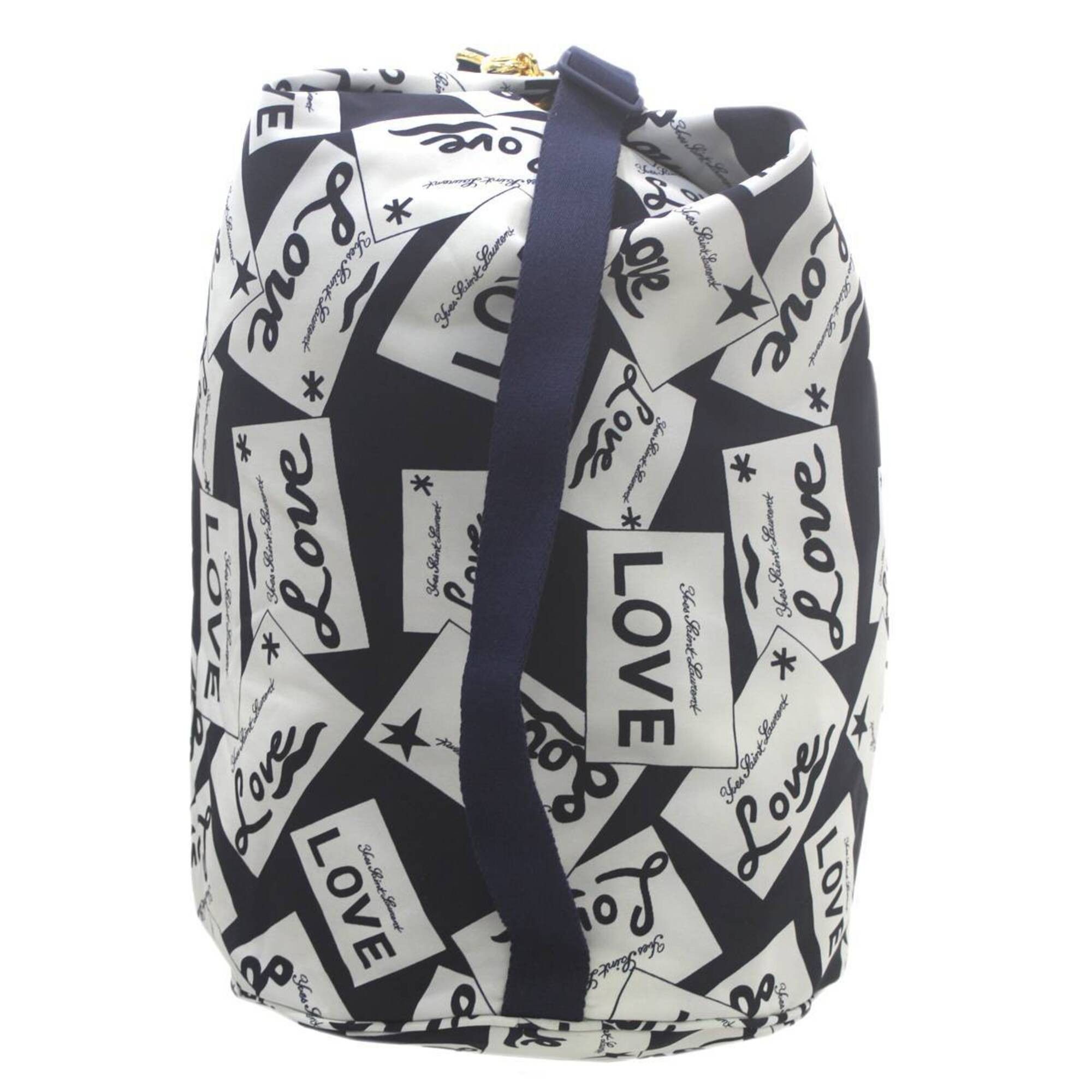 Yves Saint Laurent Yves Saint Laurent LOVE Shoulder Bag, Navy Nylon Size ONE SIZE - 3 Thumbnail