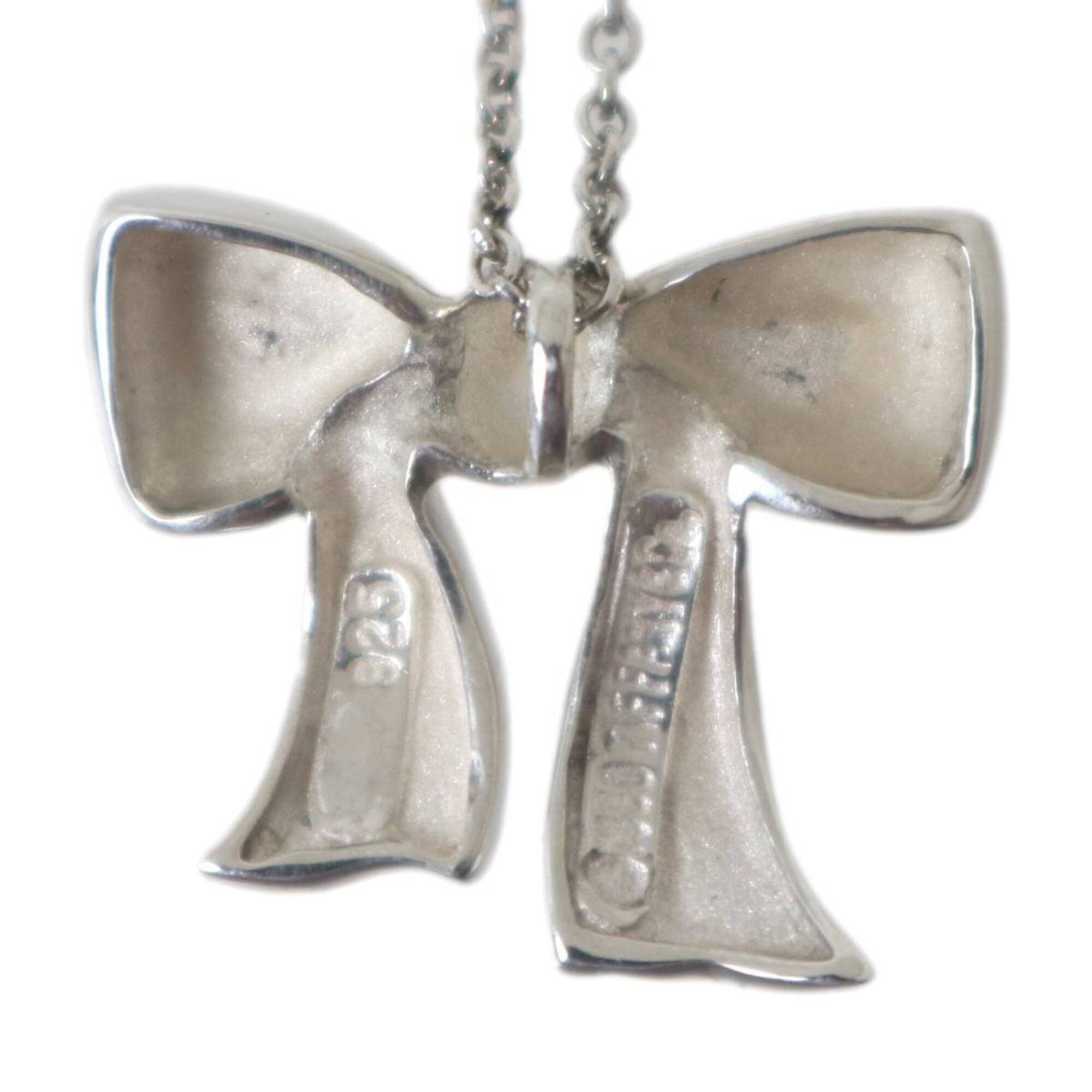 Tiffany & Co. Tiffany & Co. Ribbon Motif Necklace, Sv925 Sterling Silver. Neck circumference: approx. 41cm, Chain width: 0.1cm, Pendant: W1.5 x H1.8cm, Total weight: 2.5g Size ONE SIZE - 5 Thumbnail