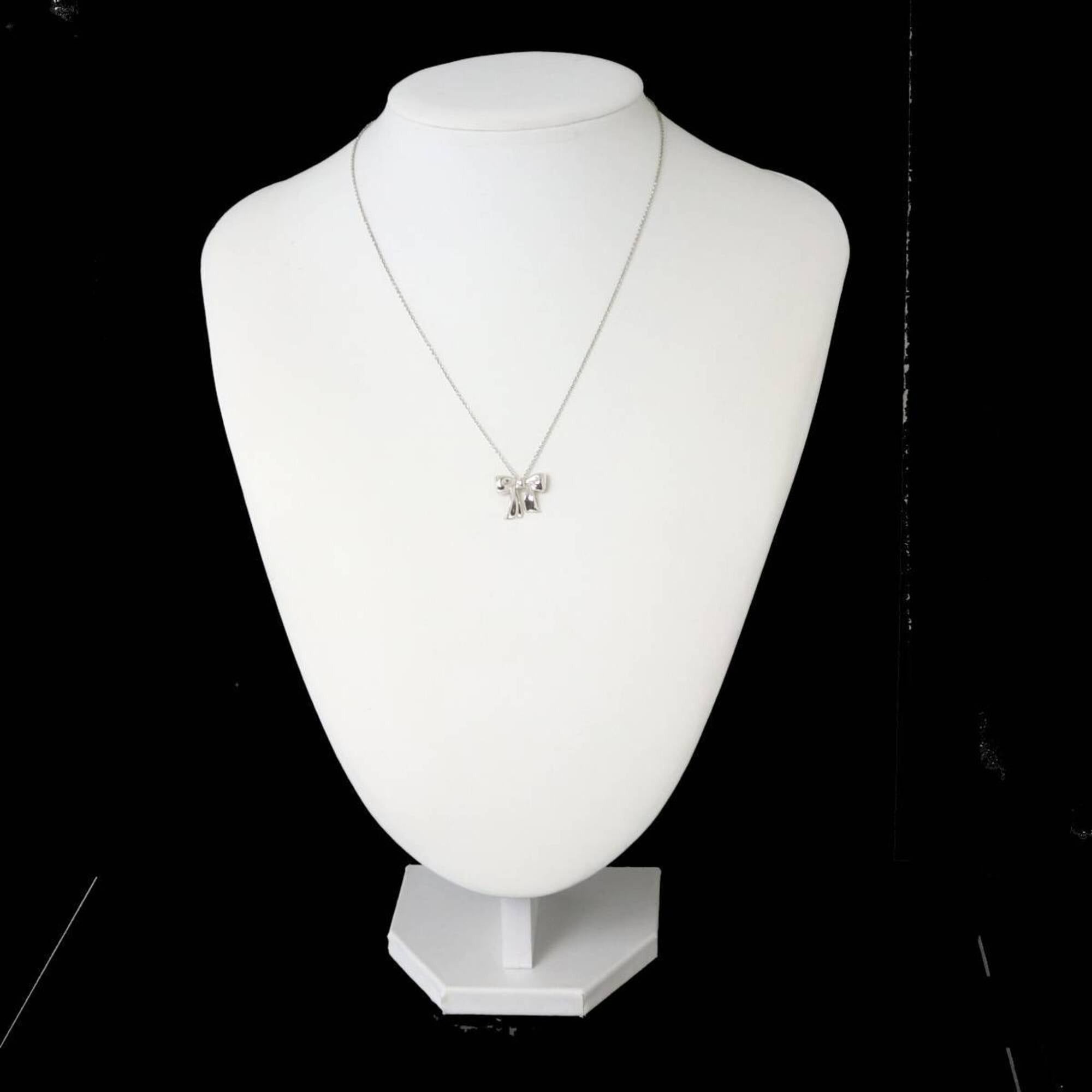 Tiffany & Co. Tiffany & Co. Ribbon Motif Necklace, Sv925 Sterling Silver. Neck circumference: approx. 41cm, Chain width: 0.1cm, Pendant: W1.5 x H1.8cm, Total weight: 2.5g Size ONE SIZE - 8 Thumbnail