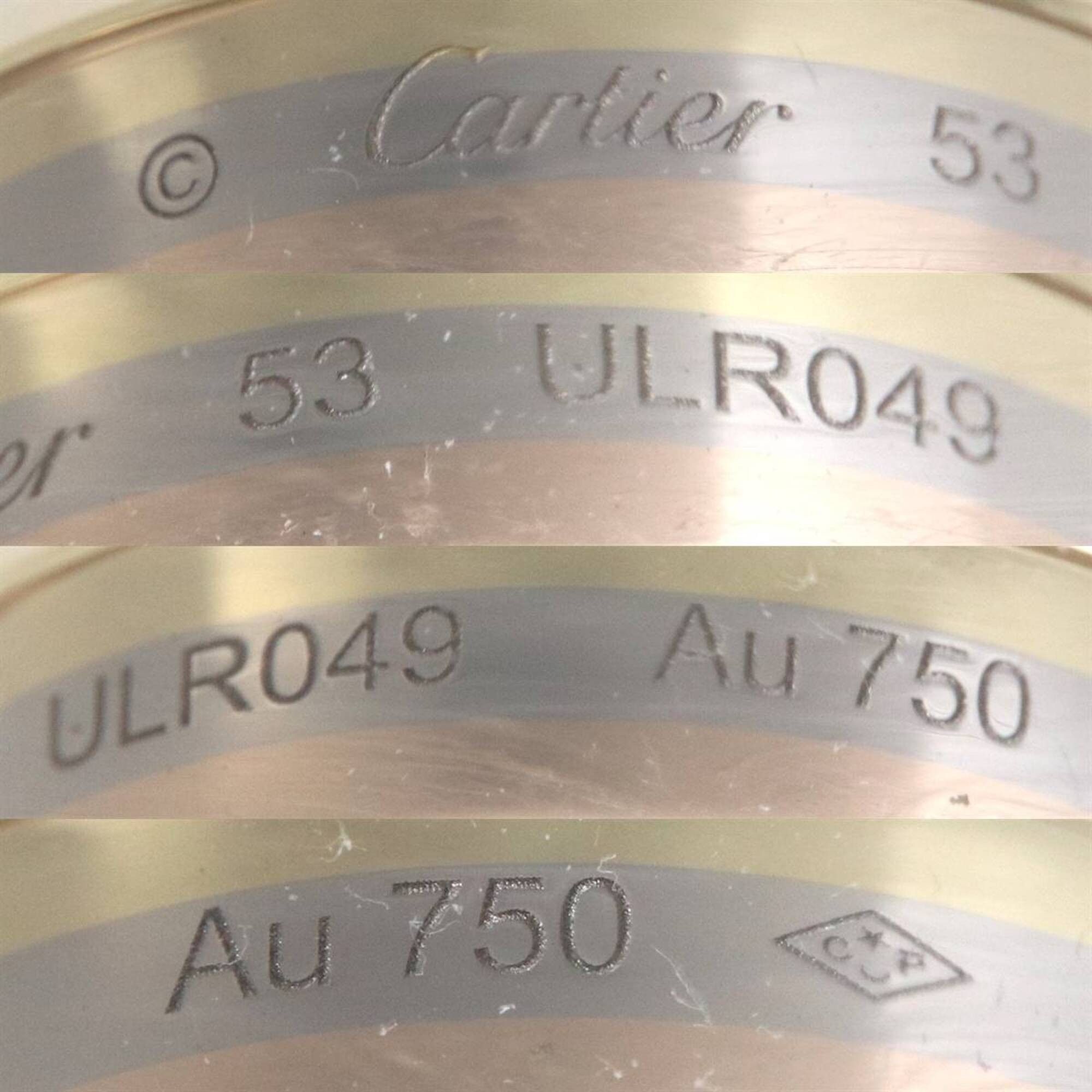 Cartier Cartier Tricolor Ring, Size 53, ULR049, Au750, 18K Gold (YG, PG, WG), 6.3g, 13 Size ONE SIZE - 8 Thumbnail