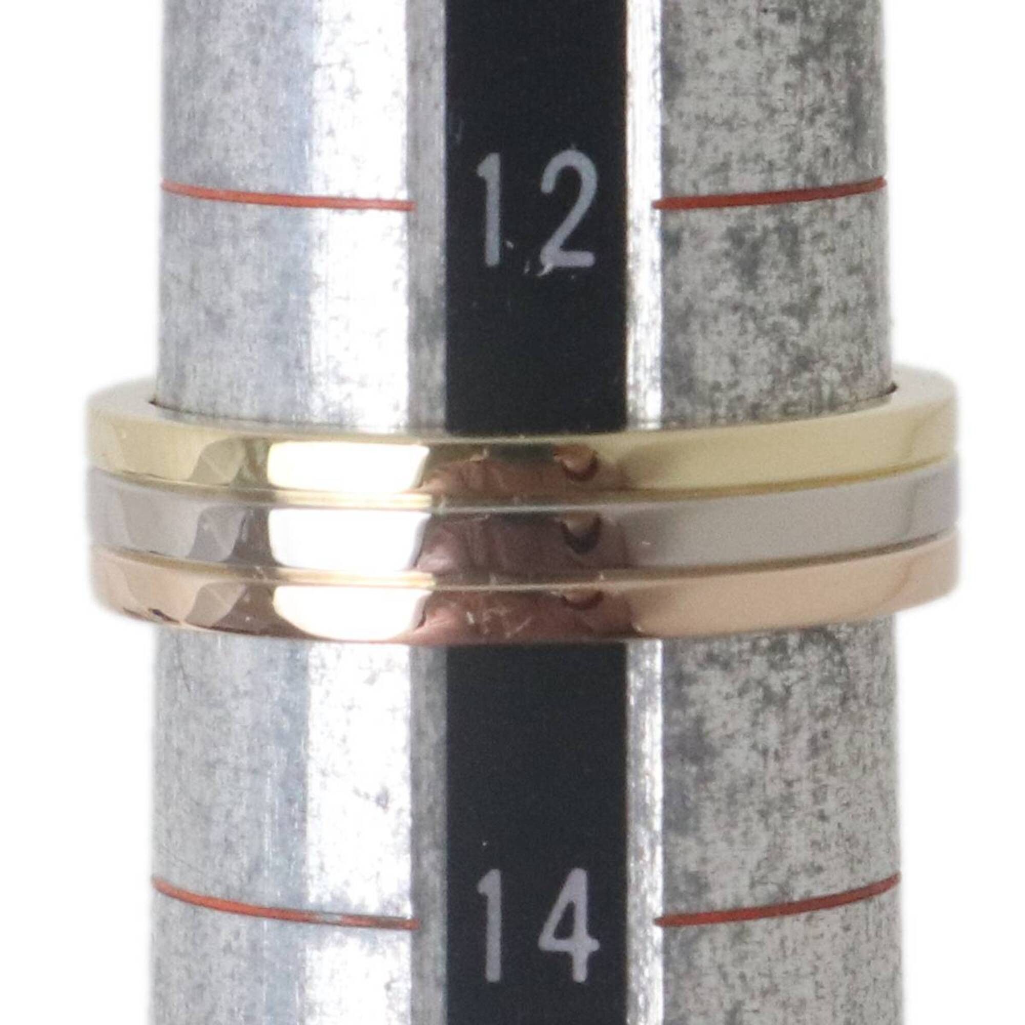 Cartier Cartier Tricolor Ring, Size 53, ULR049, Au750, 18K Gold (YG, PG, WG), 6.3g, 13 Size ONE SIZE - 9 Thumbnail