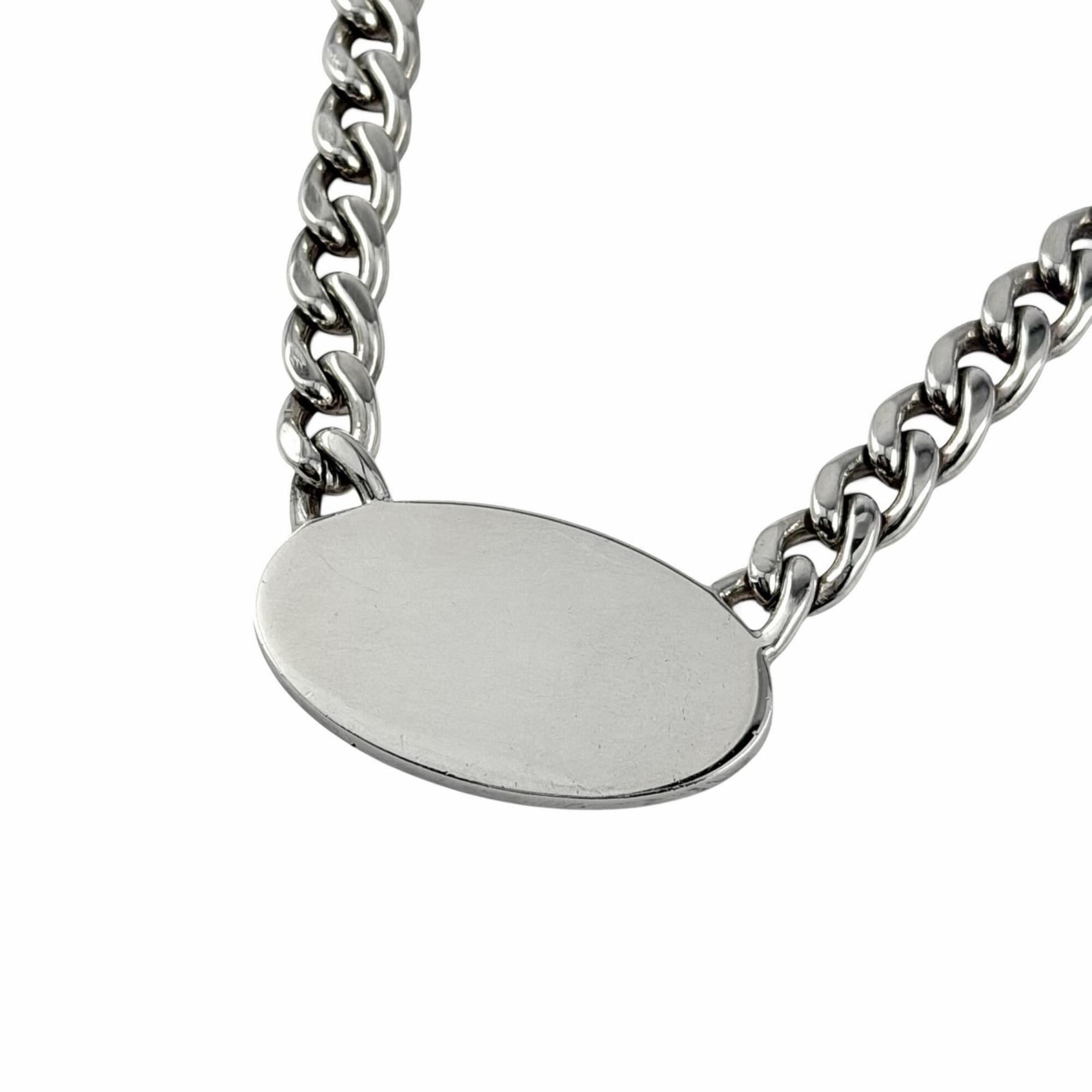 Gucci GUCCI 797142 Trademark Oval Plate Chain AG925 Necklace, Silver, Made in Italy, Weight 47.56g, Men's Size ONE SIZE - 4 Thumbnail