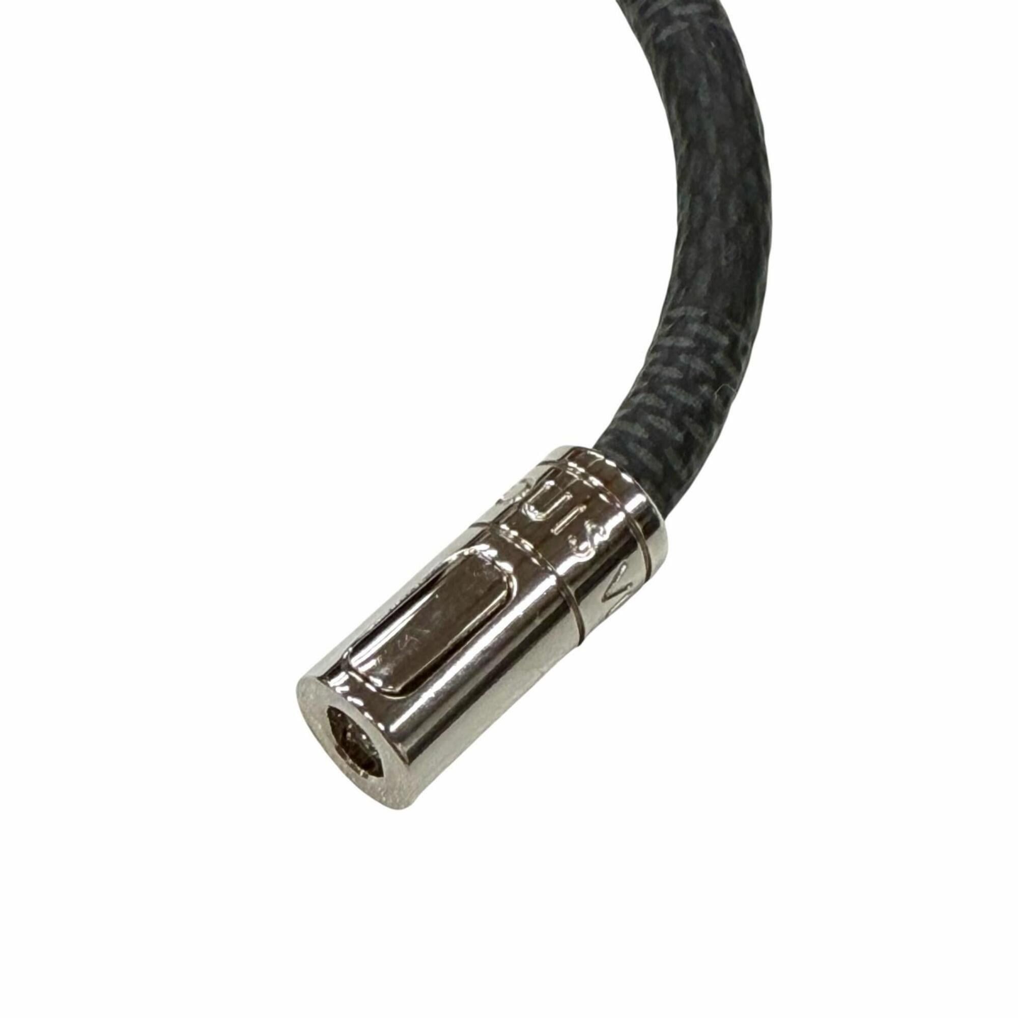Louis Vuitton LOUIS VUITTON M6609E Damier Graphite Bracelet Keep It Bangle Black Silver Made in Spain Men's Size ONE SIZE - 4 Thumbnail