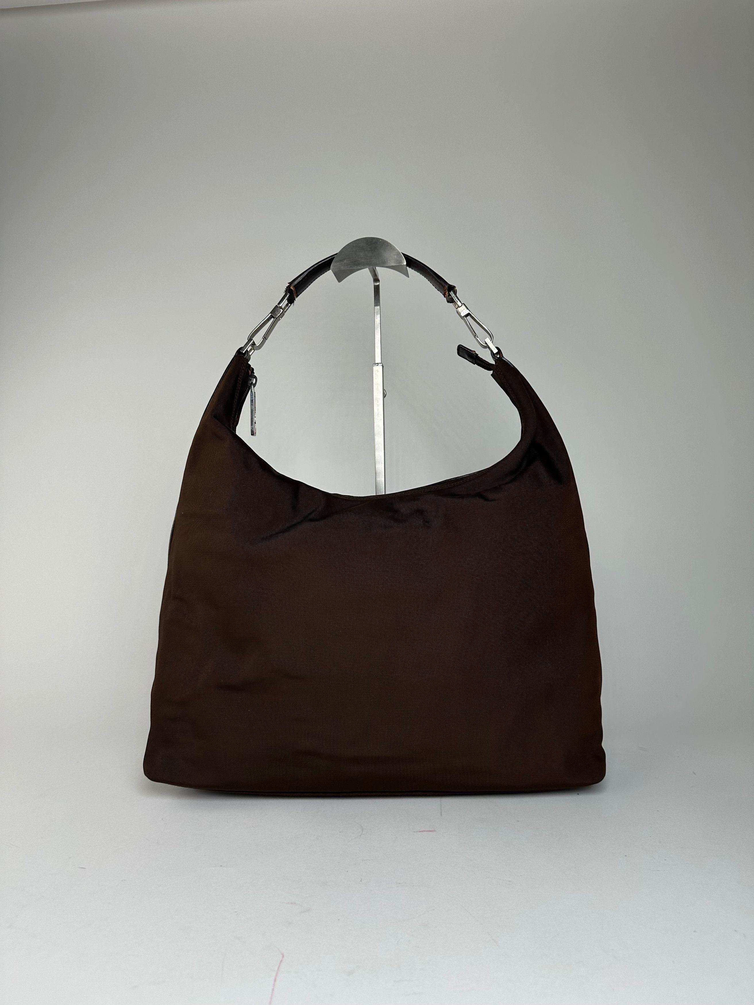 Gucci Vintage Canvas Leather Slouchy Hobo Handbag Brown Size ONE SIZE - 9 Thumbnail
